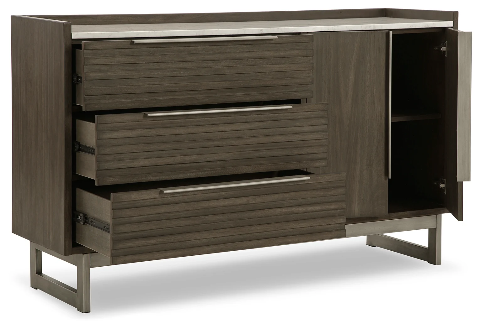 Arkenton Grayish Brown/White Dresser - Image 3