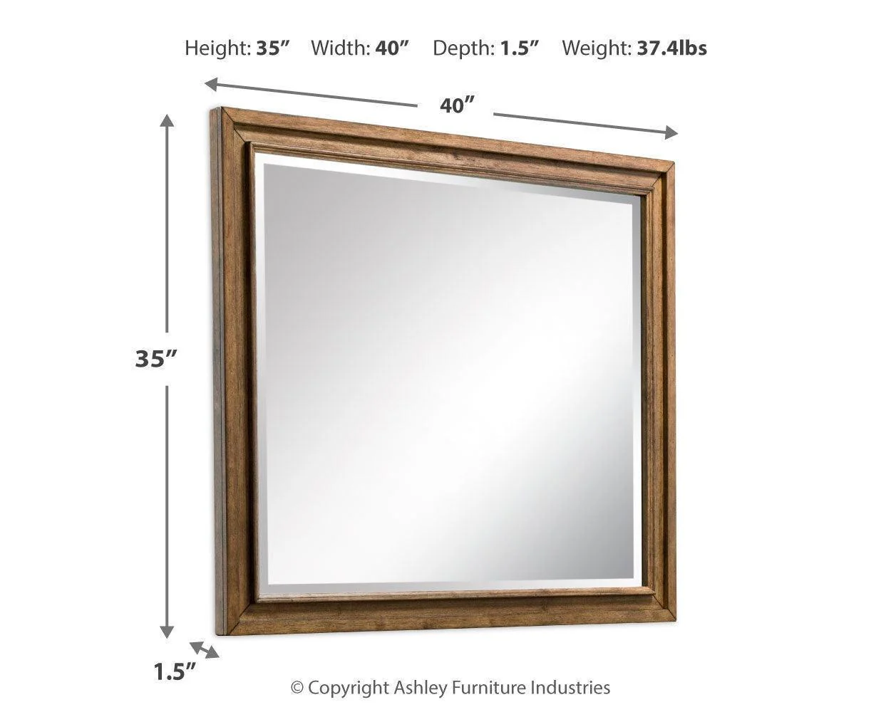 Sturlayne Brown Bedroom Mirror - Image 3