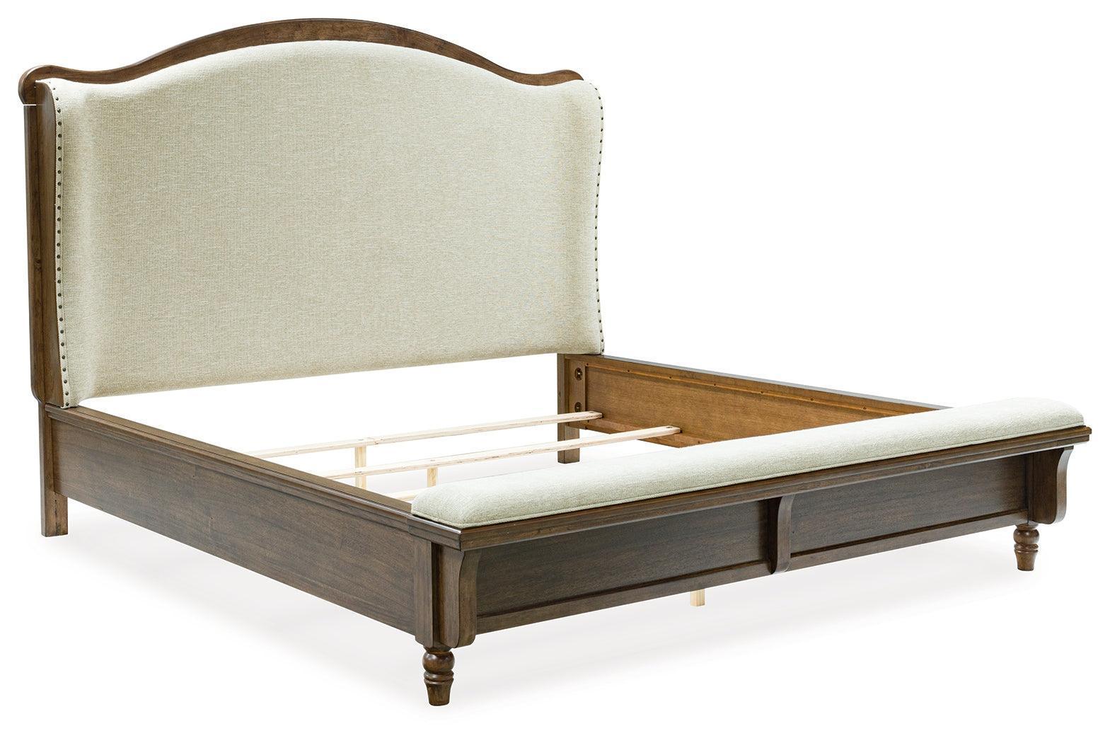 Sturlayne Brown Queen Upholstered Panel Bed - Image 2