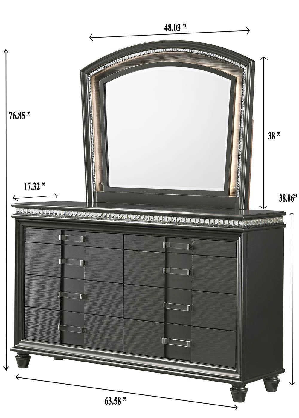 Adira Dresser Gray Drawers - Image 2