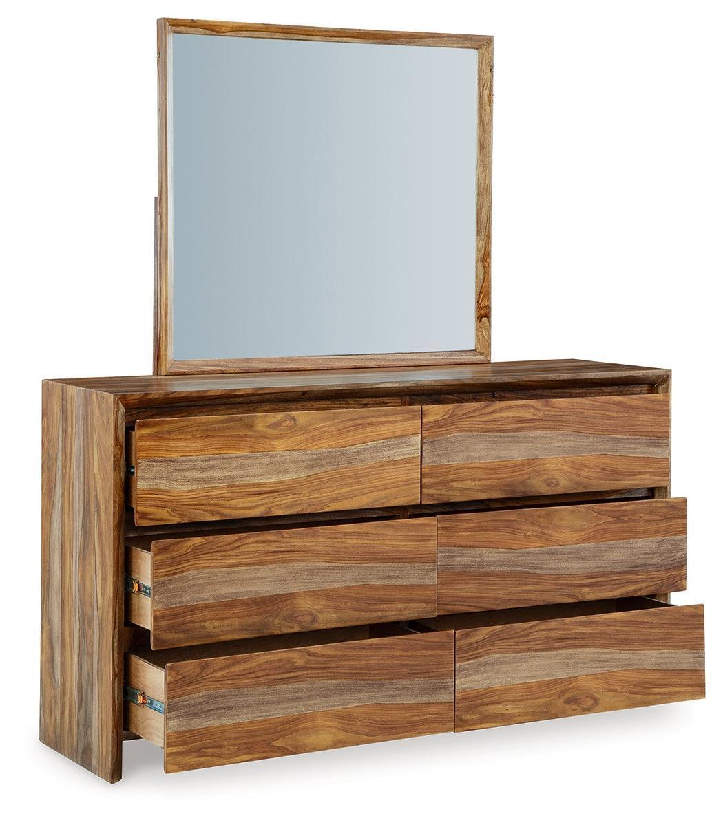 Dressonni Brown Dresser and Mirror - Image 3