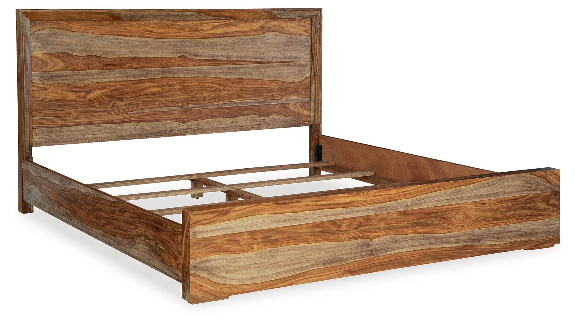 Dressonni Brown Queen Panel Bed - Image 3