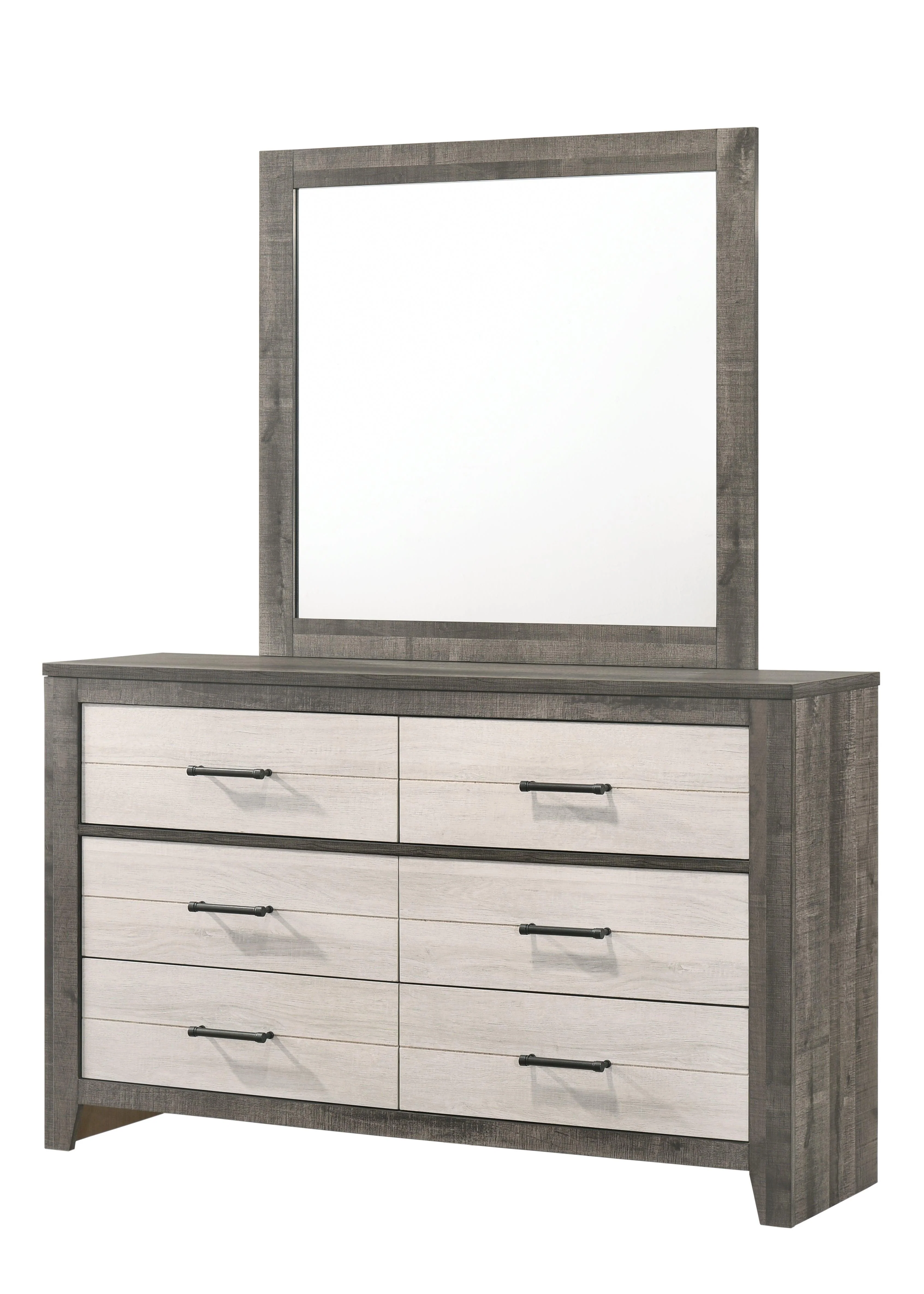 Rhett Brown Cream LED Bookcase Platform Queen Bed - Image 3