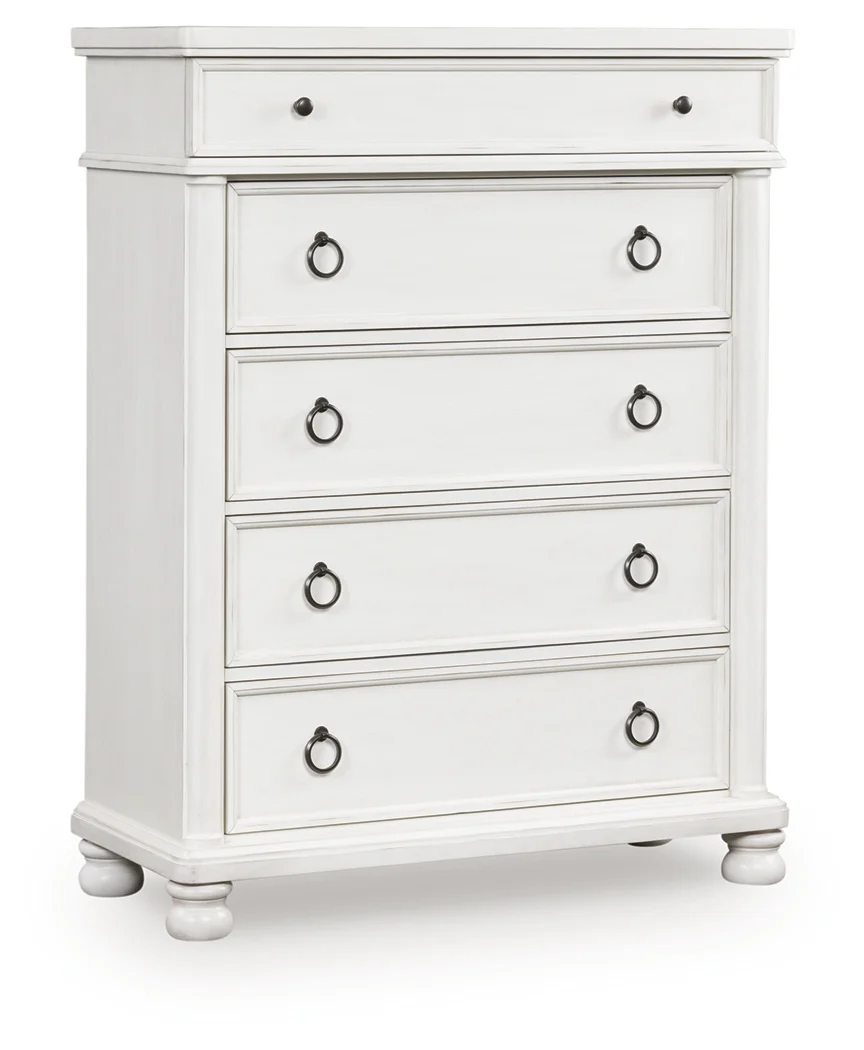 Rowlenstown Antique White Chest of Drawers - Image 2