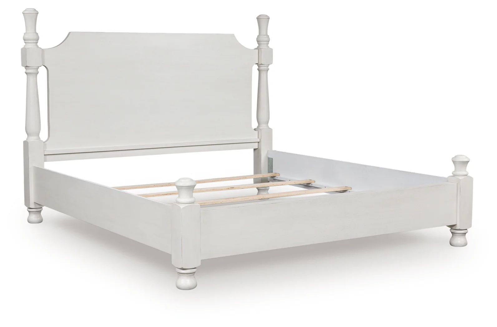 Rowlenstown Antique White King Poster Bed - Image 2