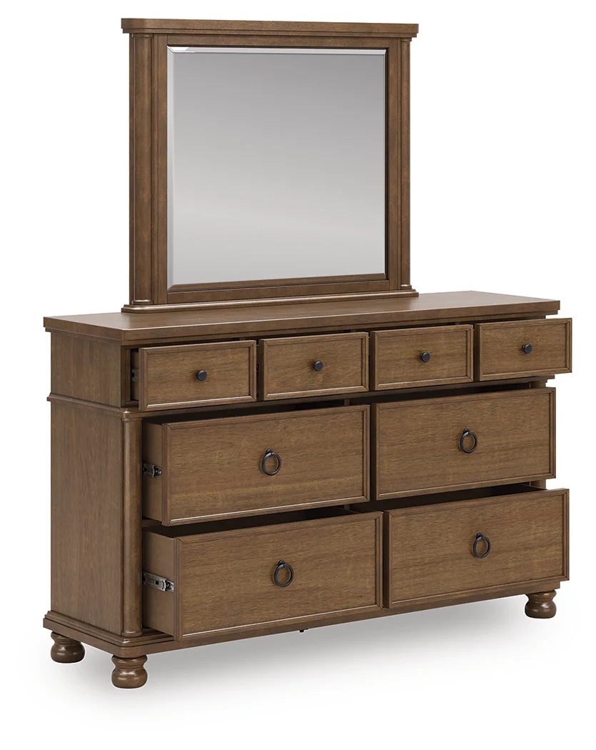 Rowlenstown Brown Dresser and Mirror - Image 1