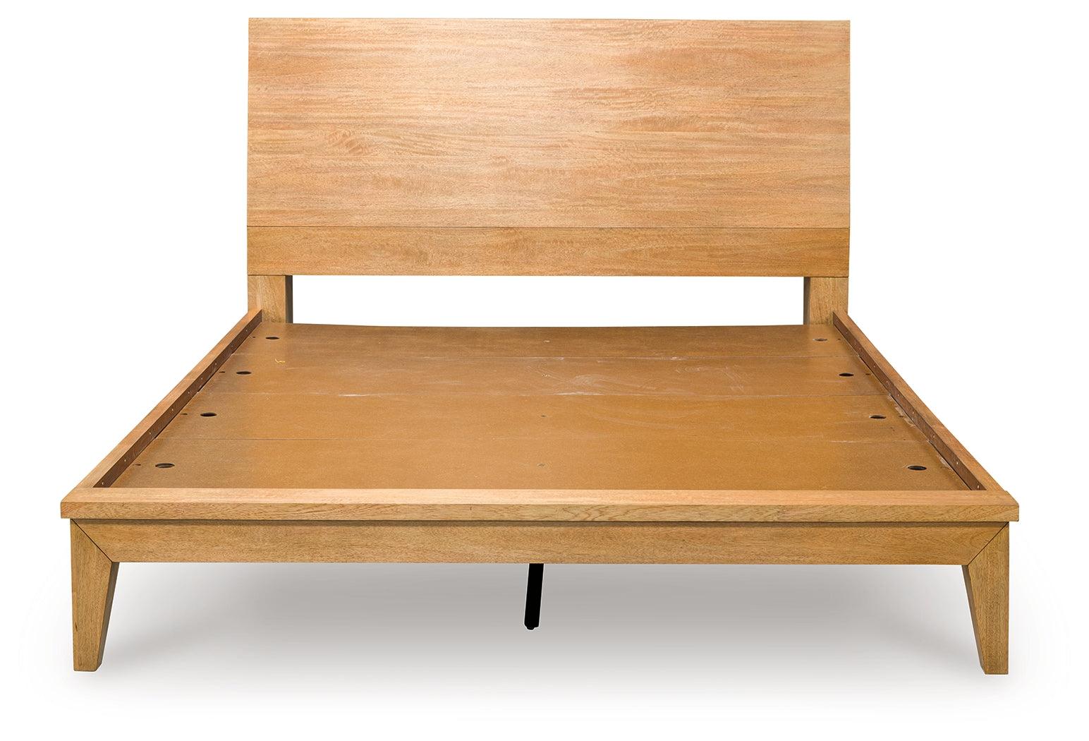 Sherbana Light Brown Queen Panel Bed - Image 3