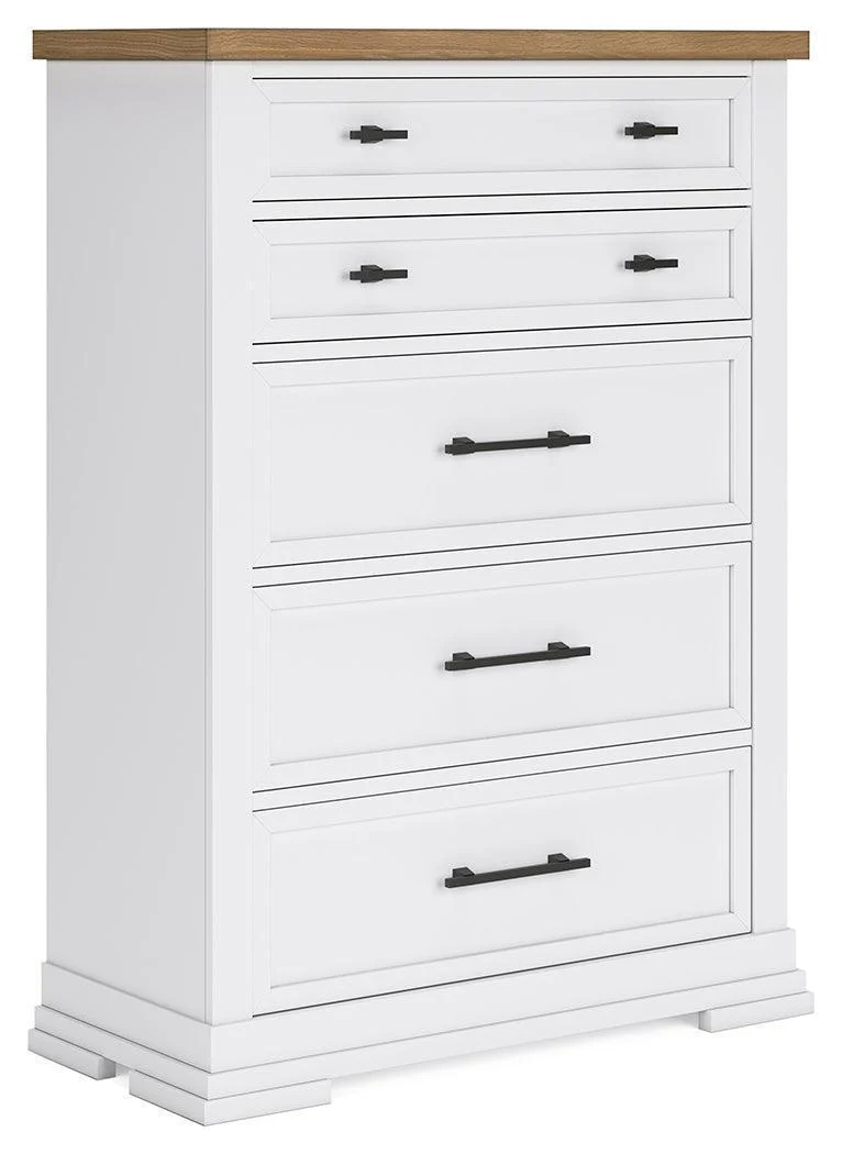 Ashbryn White Natural Chest Of Drawers - Image 2