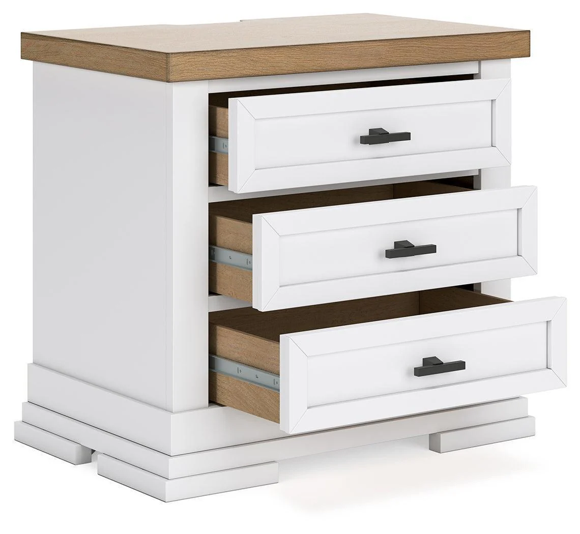 Ashbryn White Natural Nightstand - Image 3