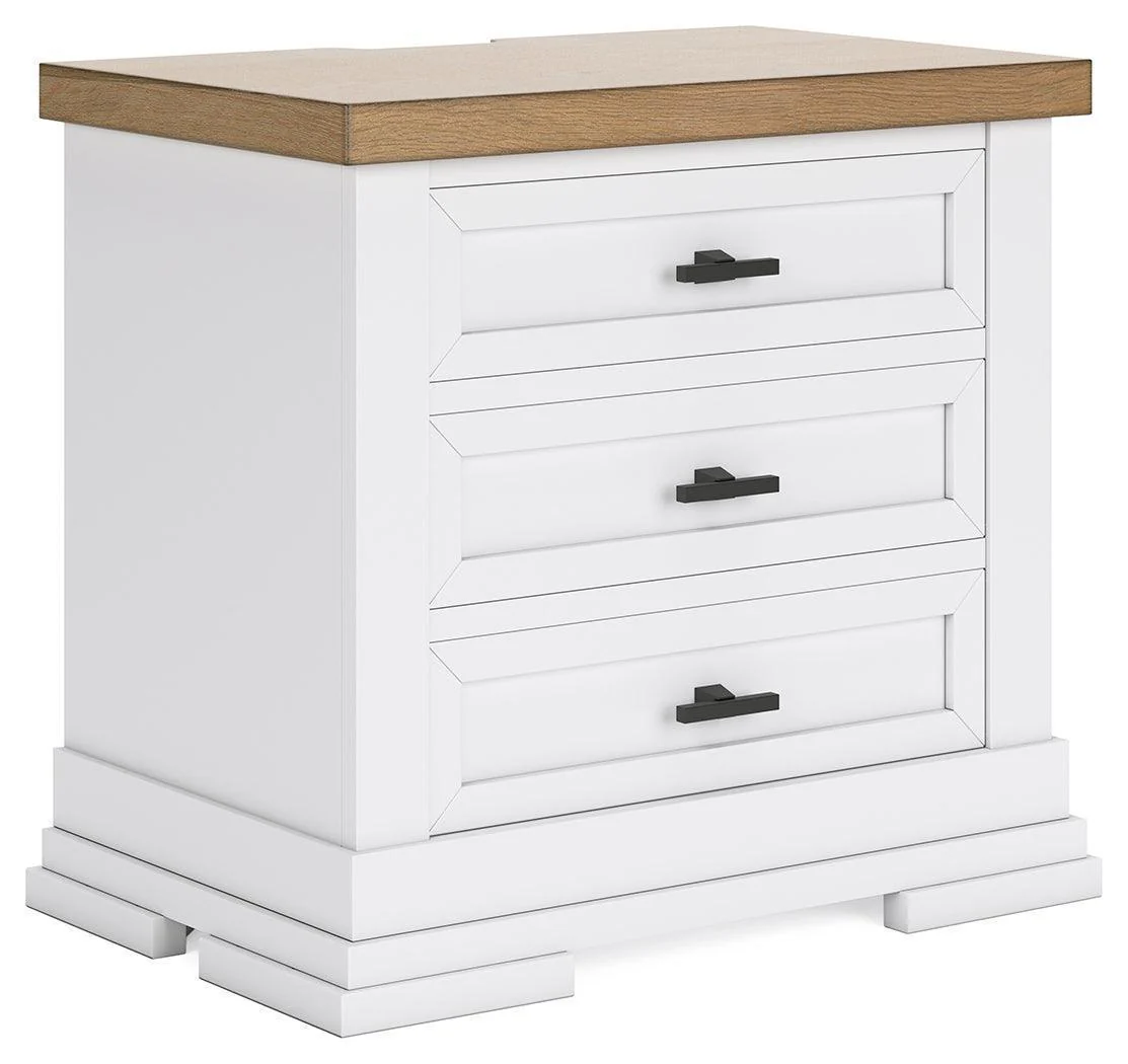 Ashbryn White Natural Nightstand - Image 2