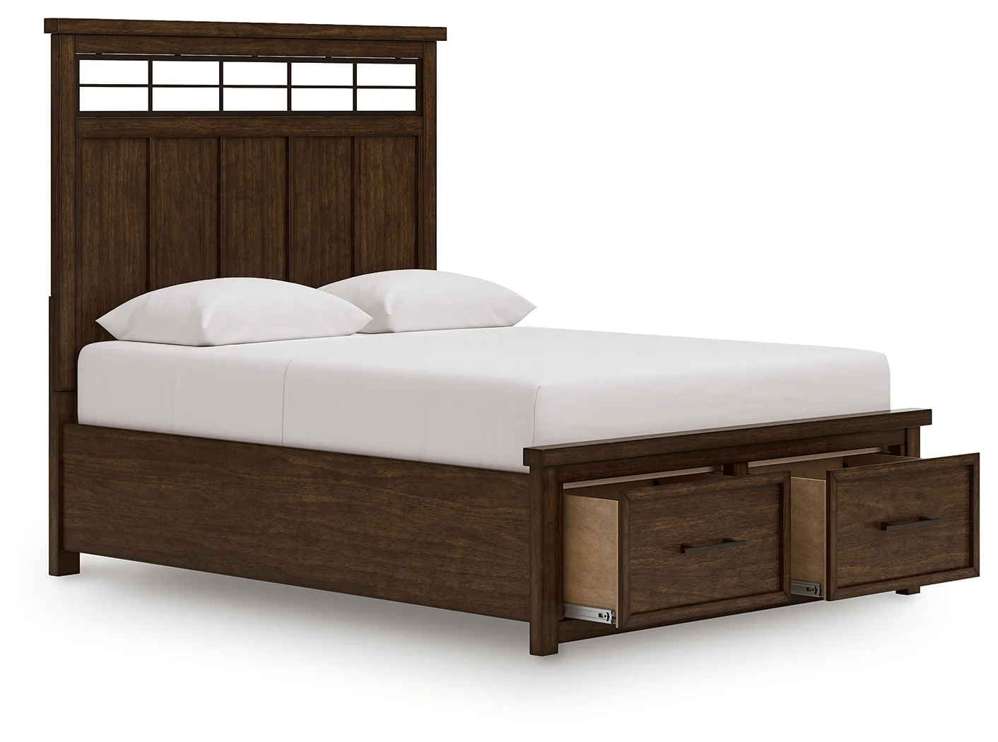Taffenbrook Medium Brown Queen Panel Storage Bed - Image 3
