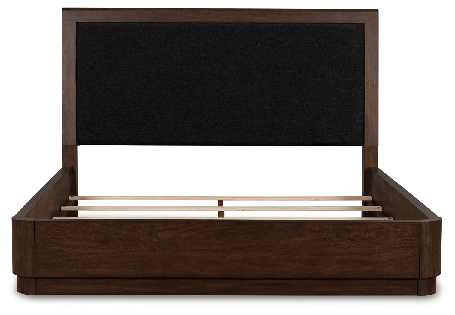 Dilenno Dark Brown Queen Upholstered Panel Bed - Image 3