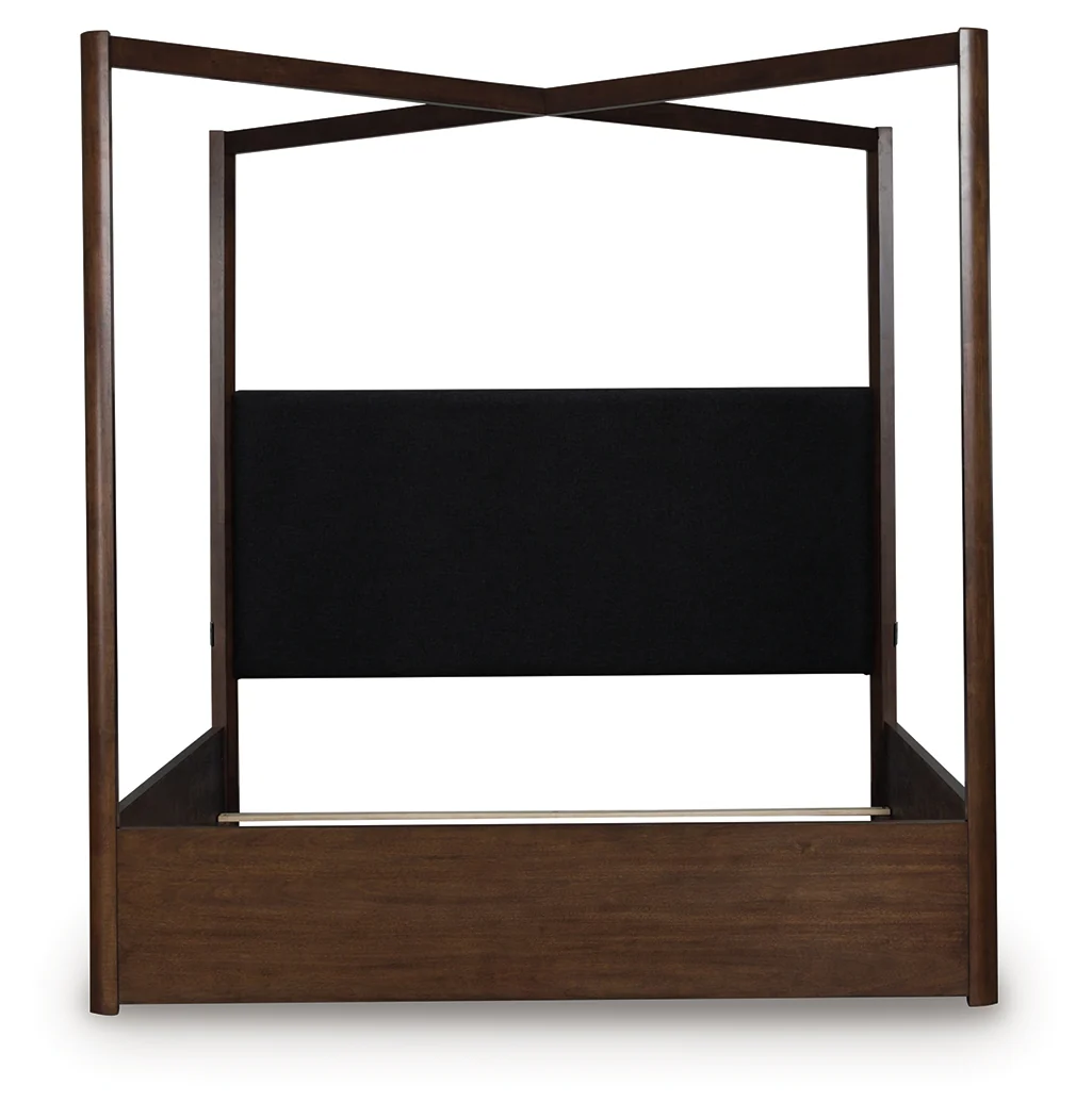 Dilenno Dark Brown King Canopy Bed - Image 3