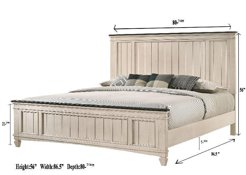 Sawyer Cream Brown Panel Bedroom Set - Image 3