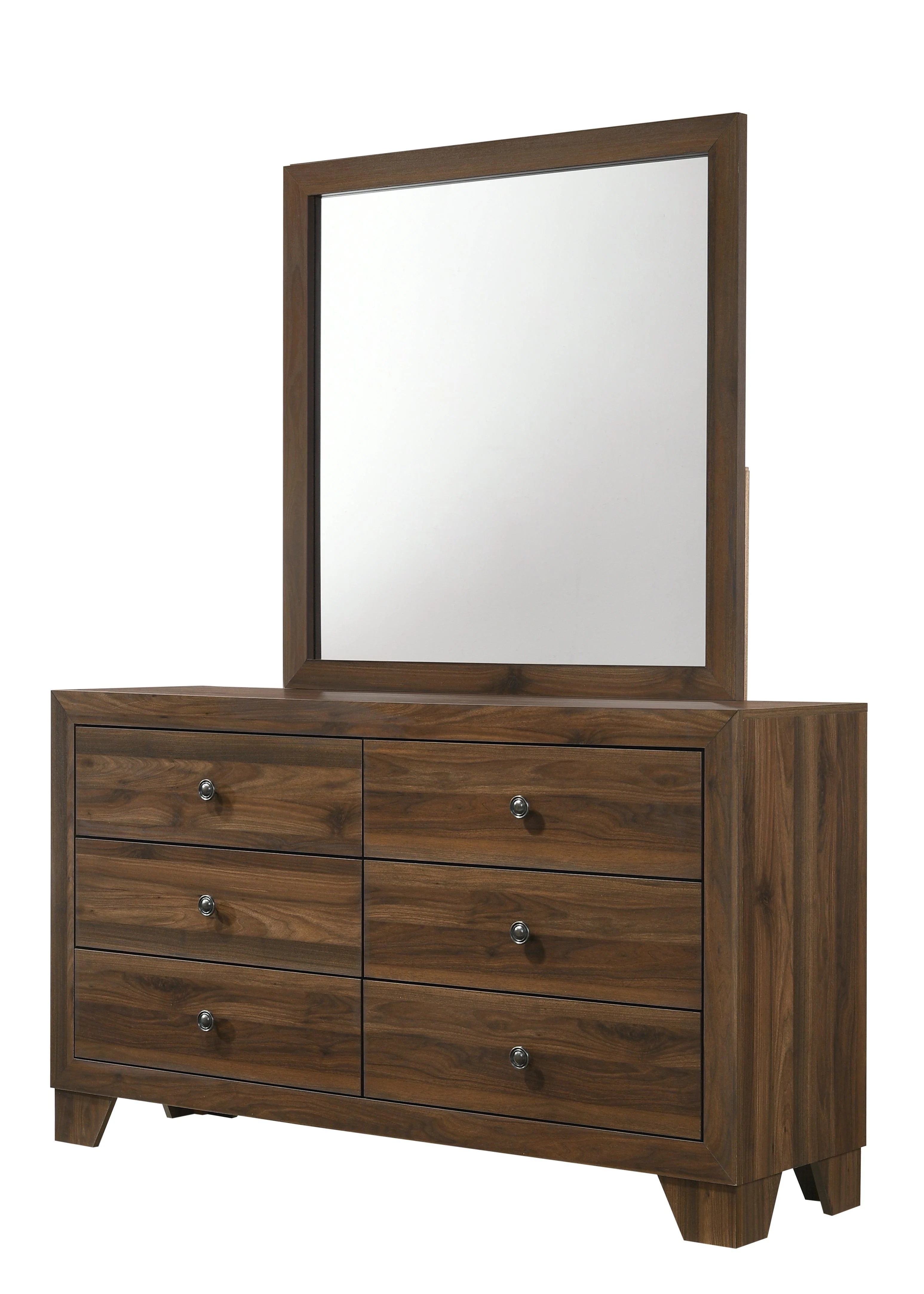 Millie Brown Fabric Upholstered Panel Twin Bed - Image 2