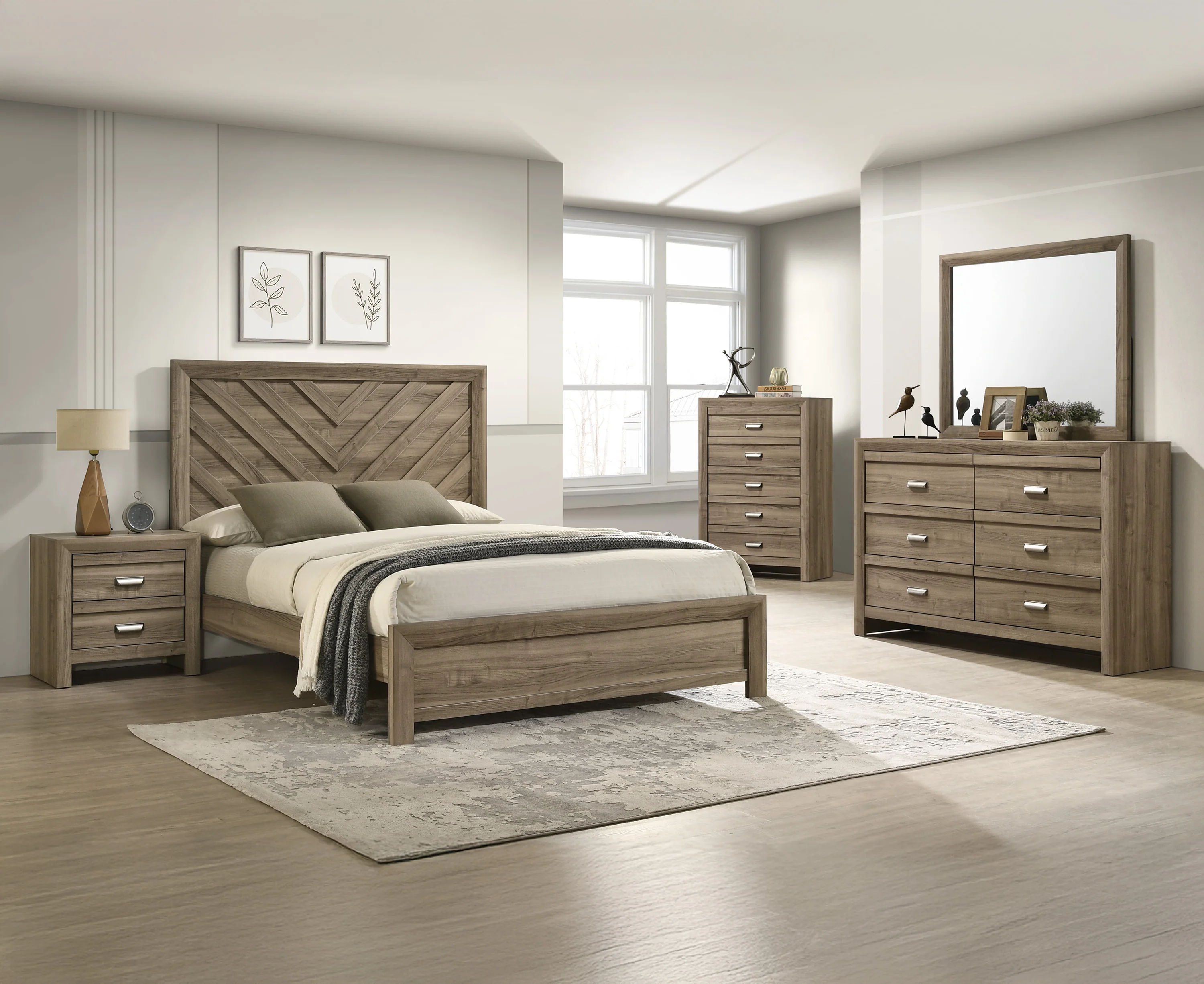 Valor Light Brown Panel Twin Bed - Image 3
