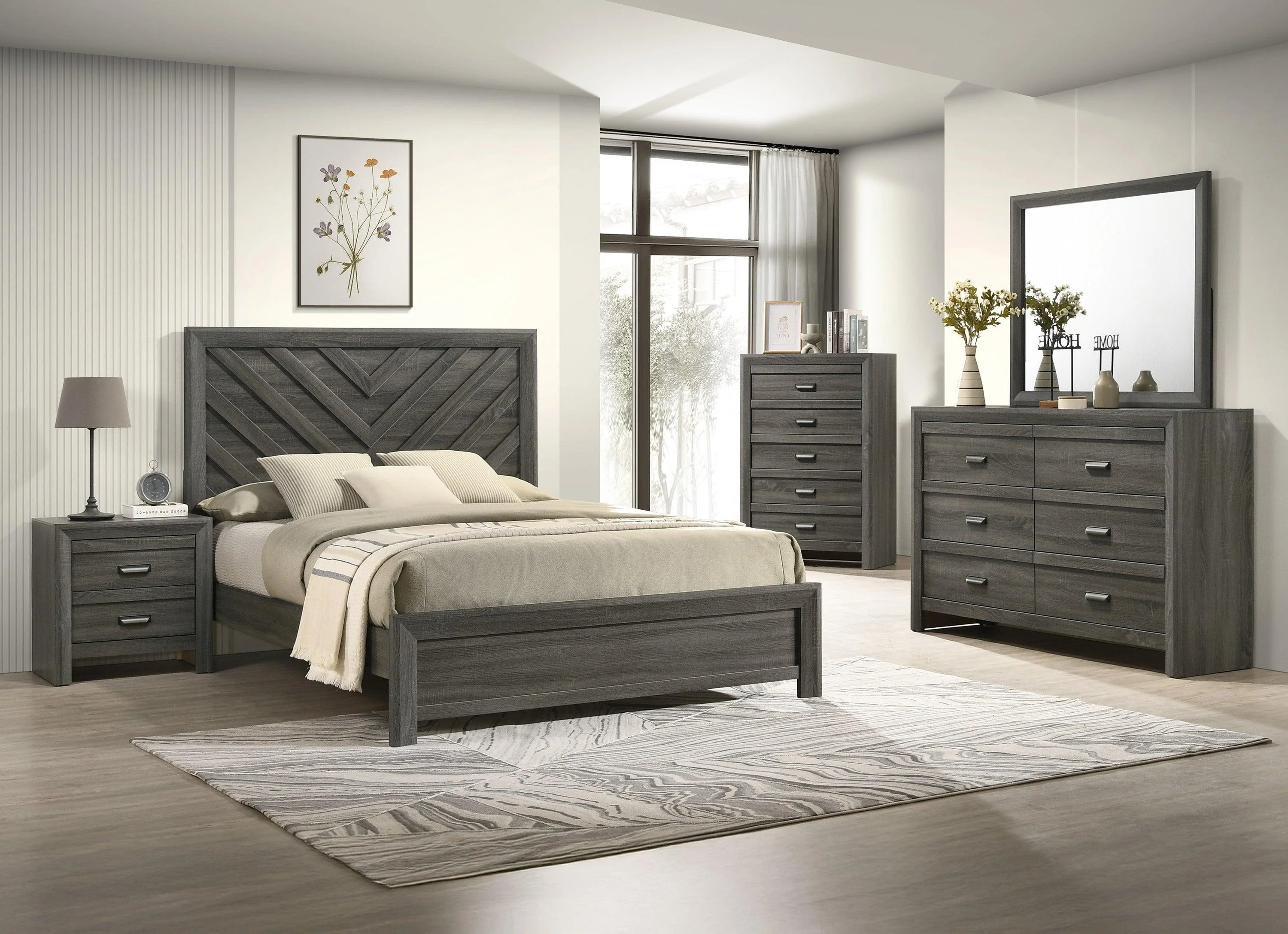 Valor Gray Panel Full Bed - Image 2