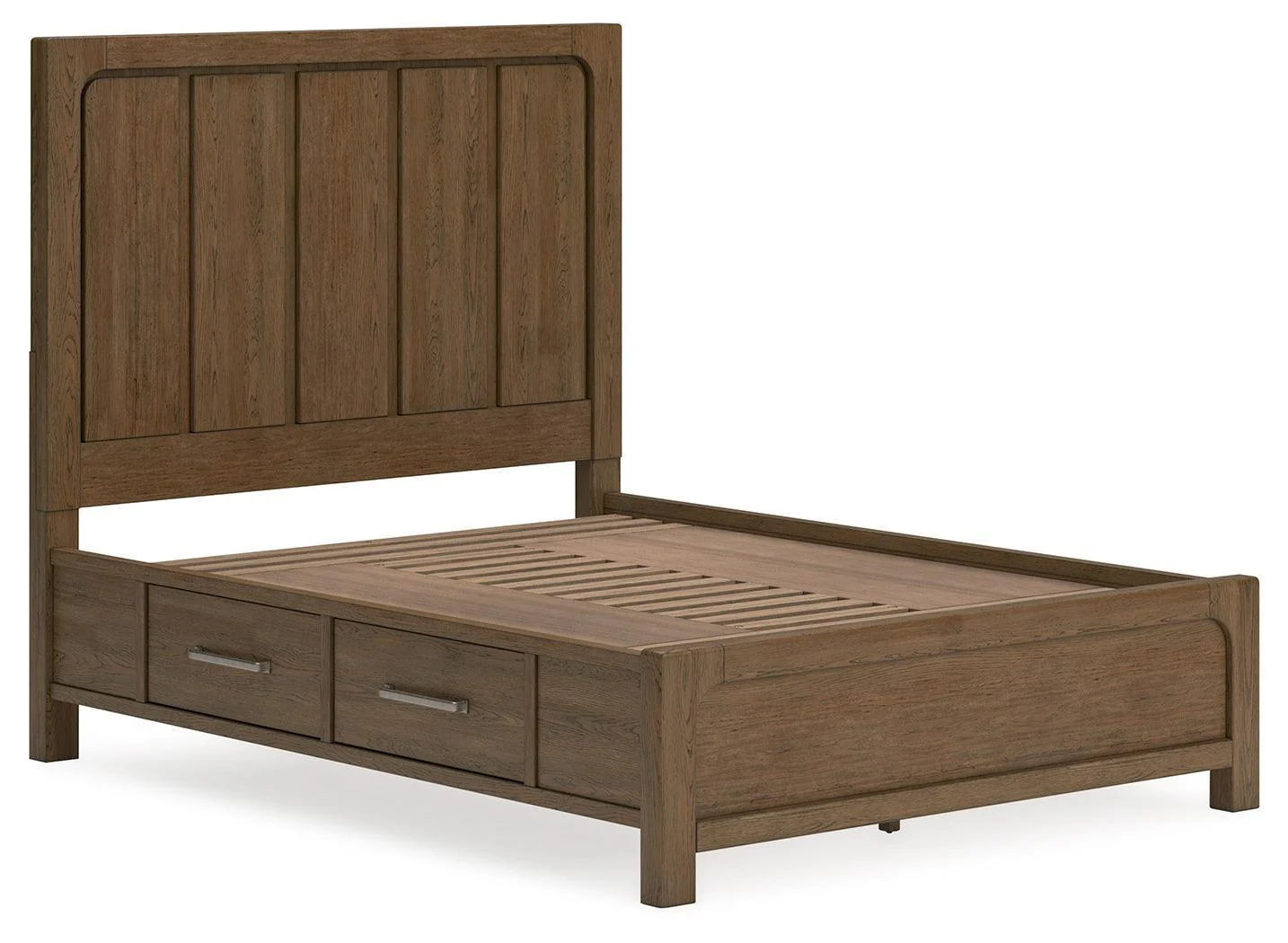 Cabalynn Light Brown Queen Panel Bed With Storage - Image 3