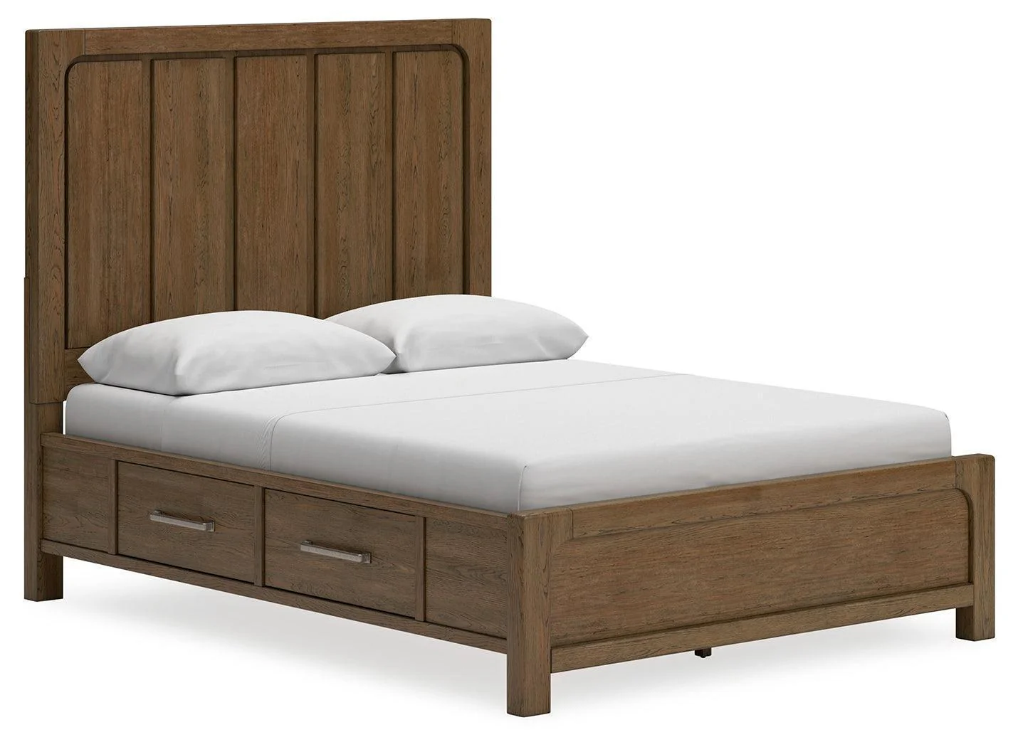 Cabalynn Light Brown Queen Panel Bed With Storage - Image 2