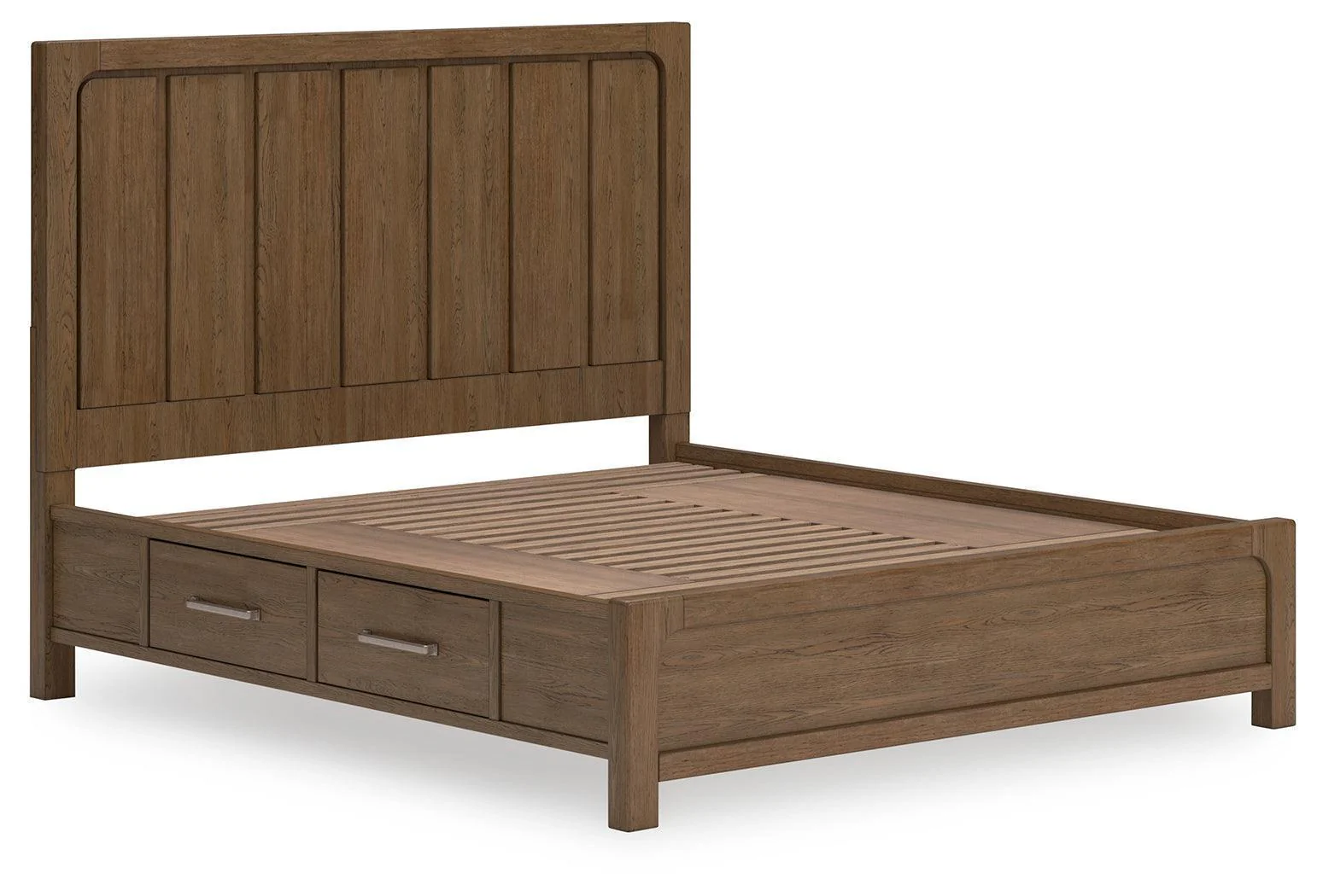 Cabalynn Light Brown King Panel Bed With Storage - Image 3