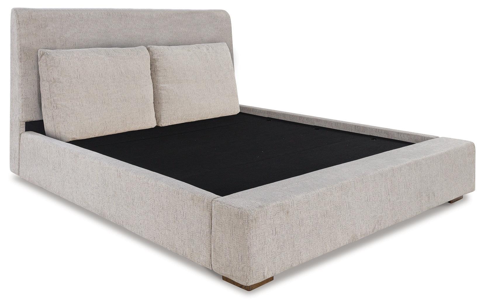 Cabalynn Light Brown King Upholstered Bed - Image 3
