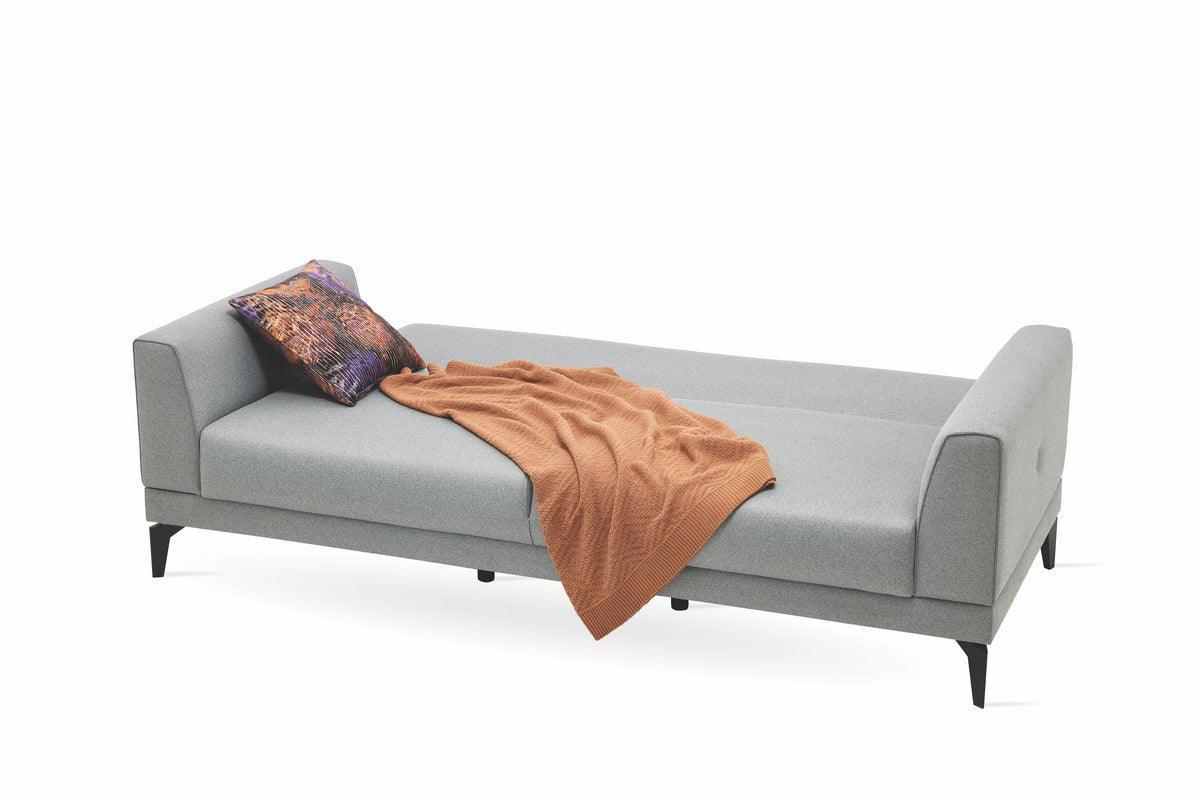 Cordell Light Gray 3-Seater Sofa Bed - Image 3