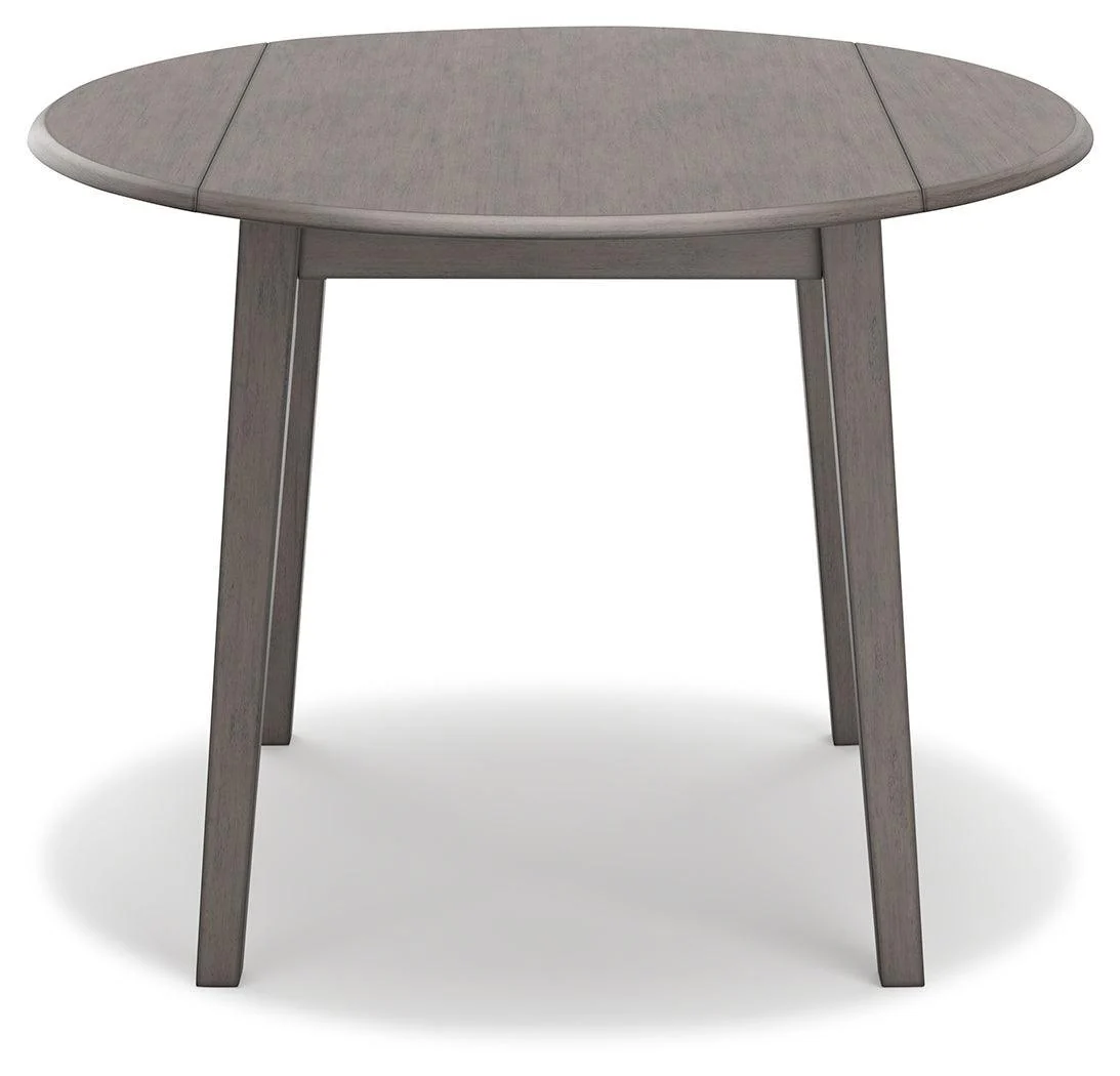 Shullden Gray Drop Leaf Dining Table - Image 3