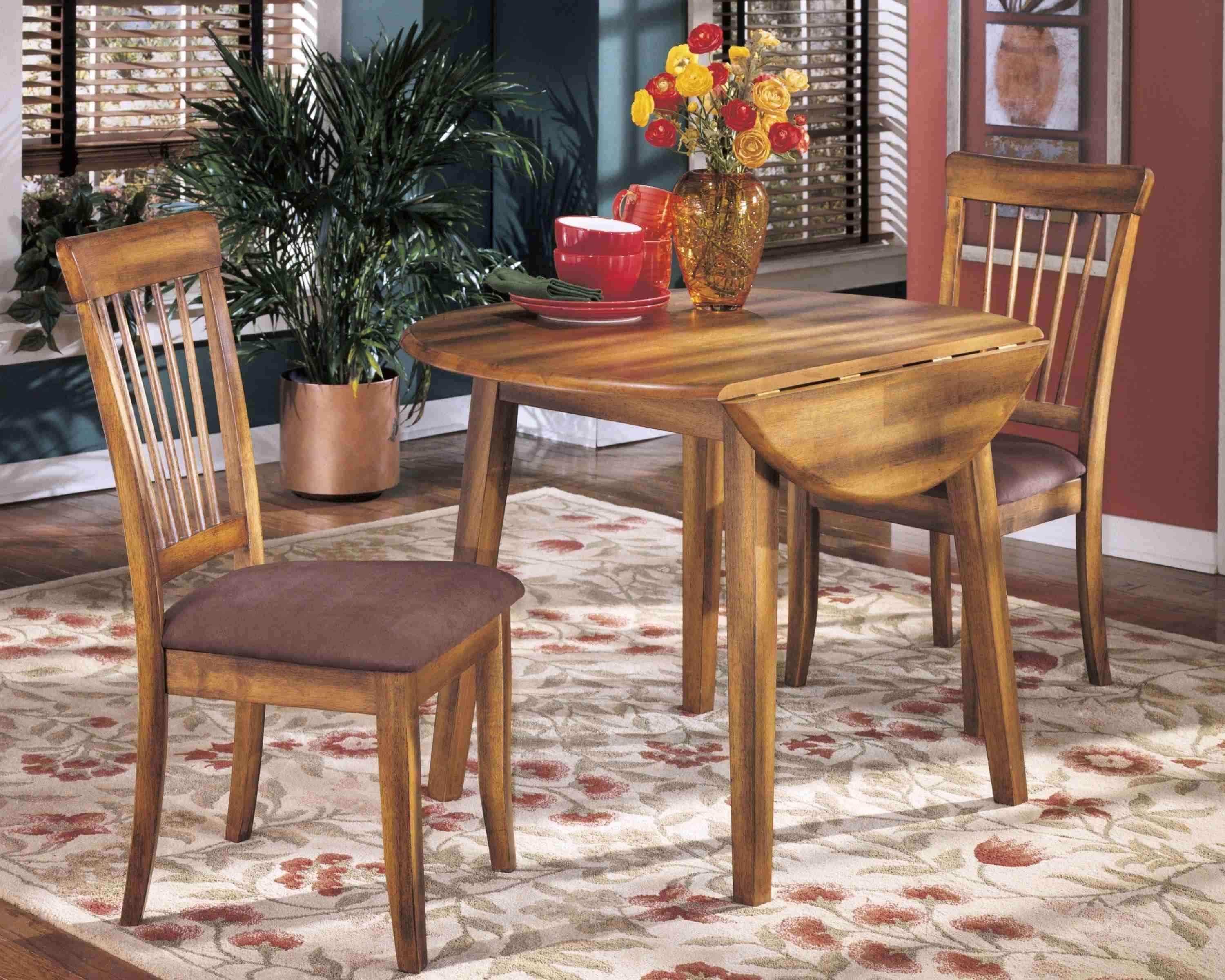 Berringer Rustic Brown Dining Drop Leaf Table - Image 2