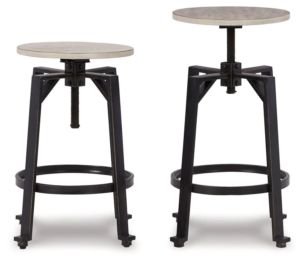 Karisslyn Whitewash Black Counter Height Stool - Image 2