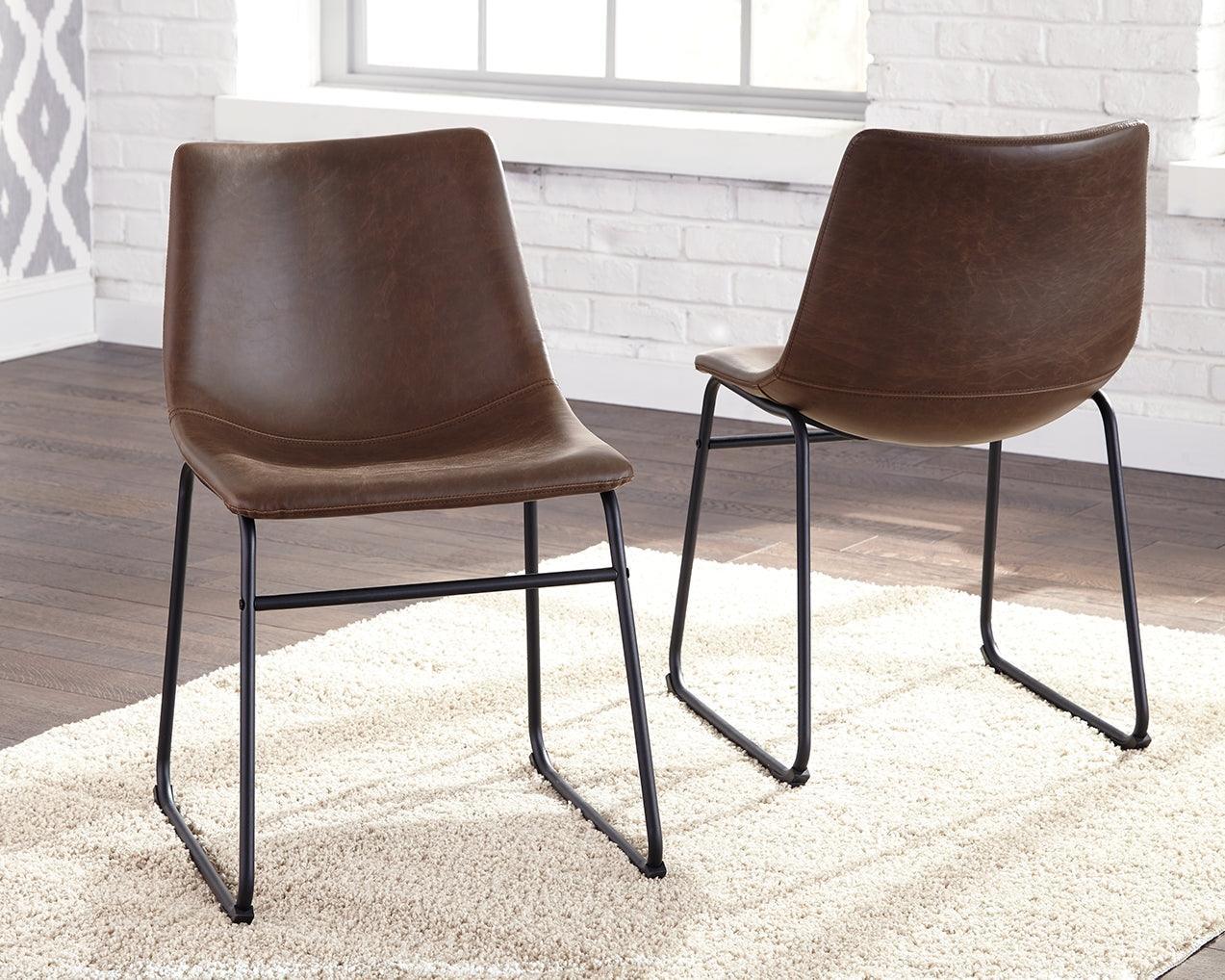 Centiar Brown Faux Leather Dining Chair - Image 1