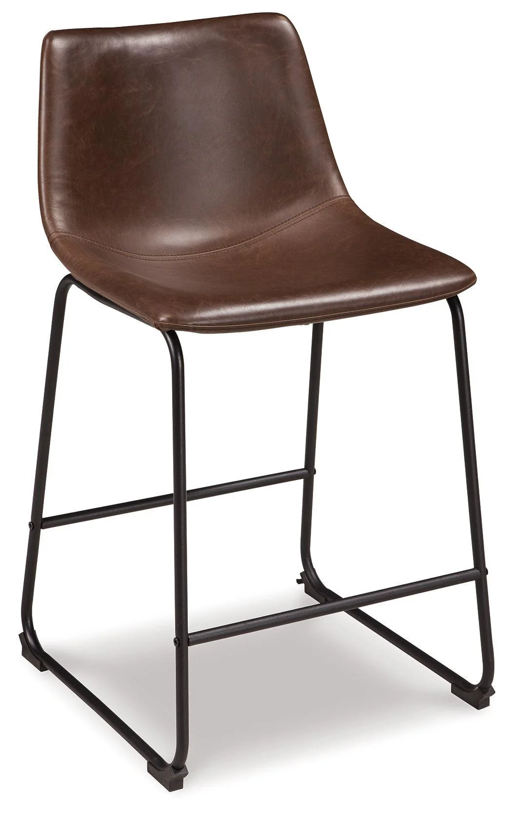 Centiar Brown Faux Leather Counter Height Bar Stool - Image 2