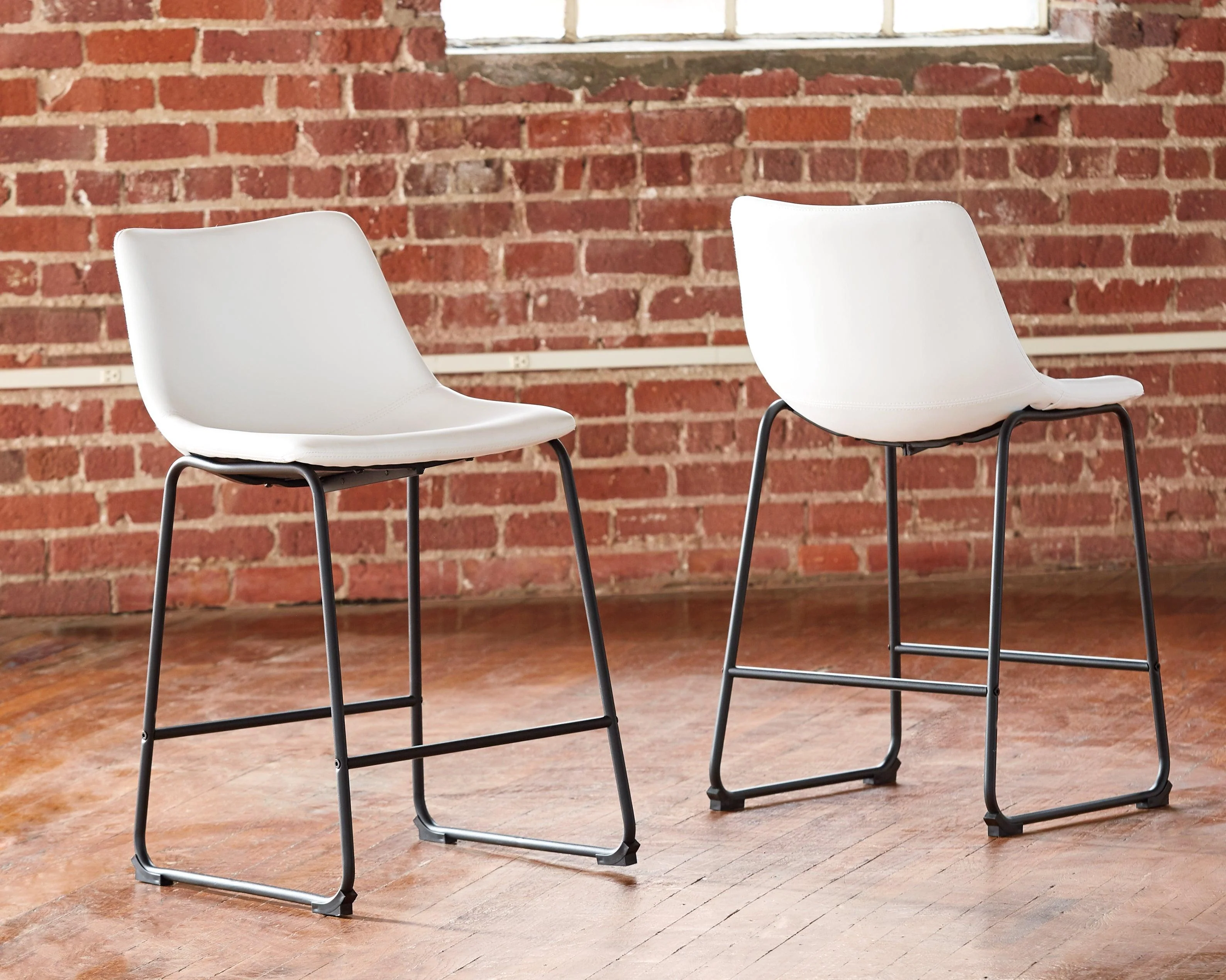 Centiar White Counter Height Bar Stool - Image 3