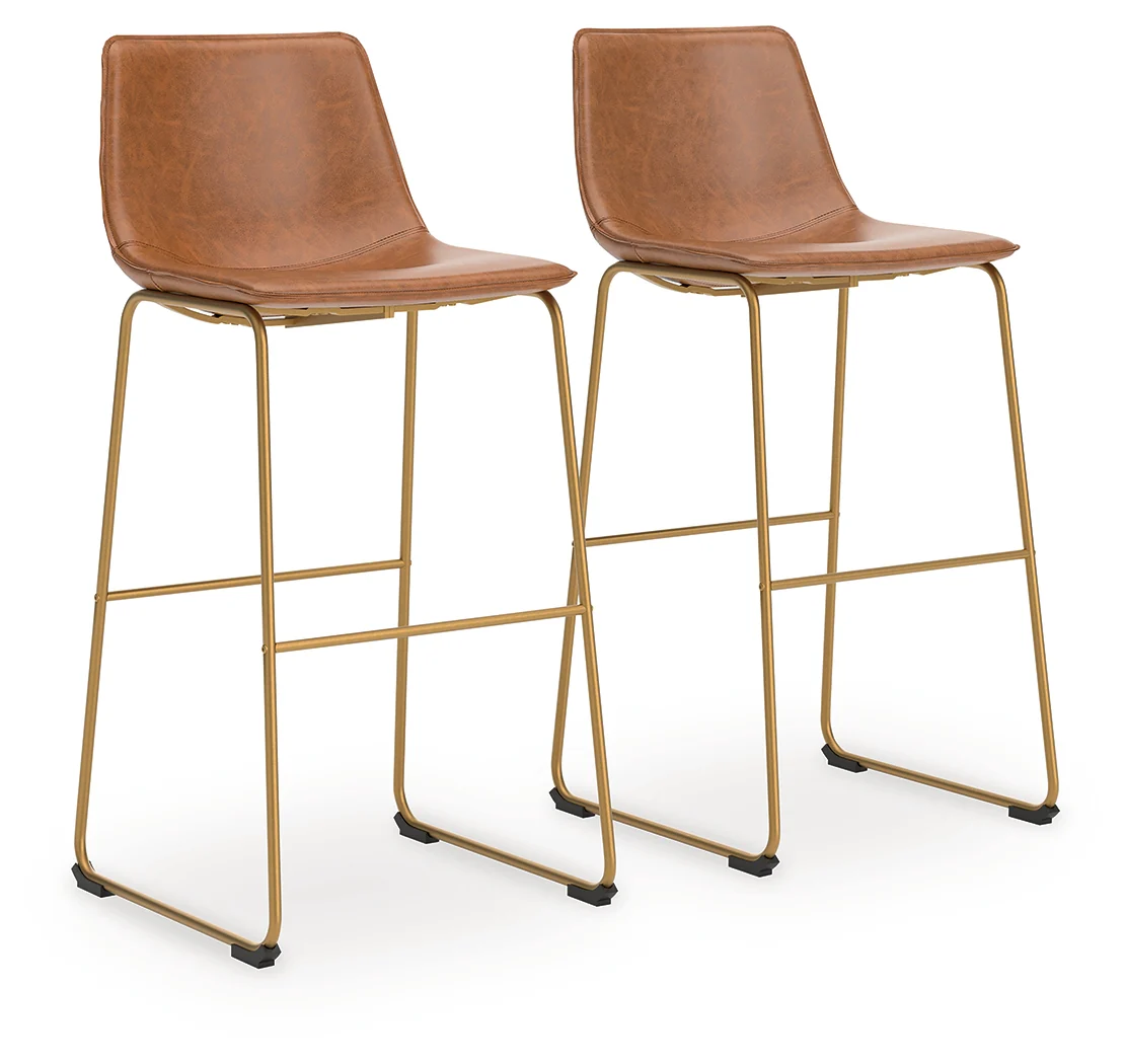 Ciabori Brown/Gold Bar Height Bar Stool - Image 2