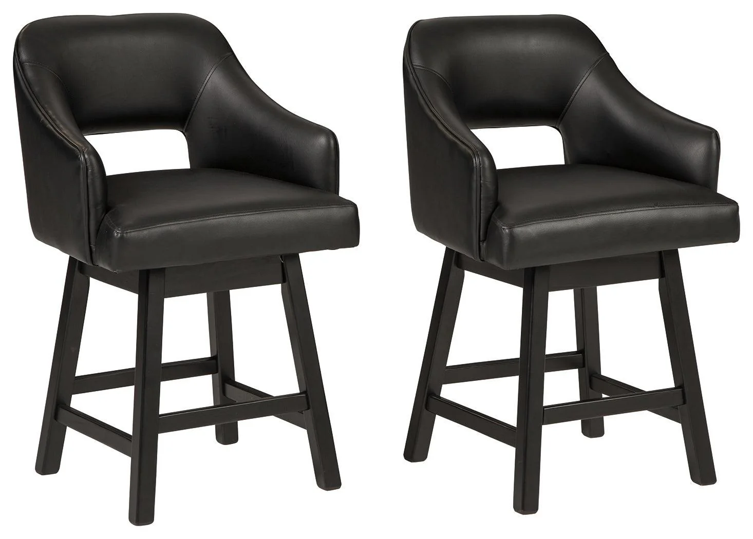 Tallenger Black Dark Brown Counter Height Bar Stool - Image 2