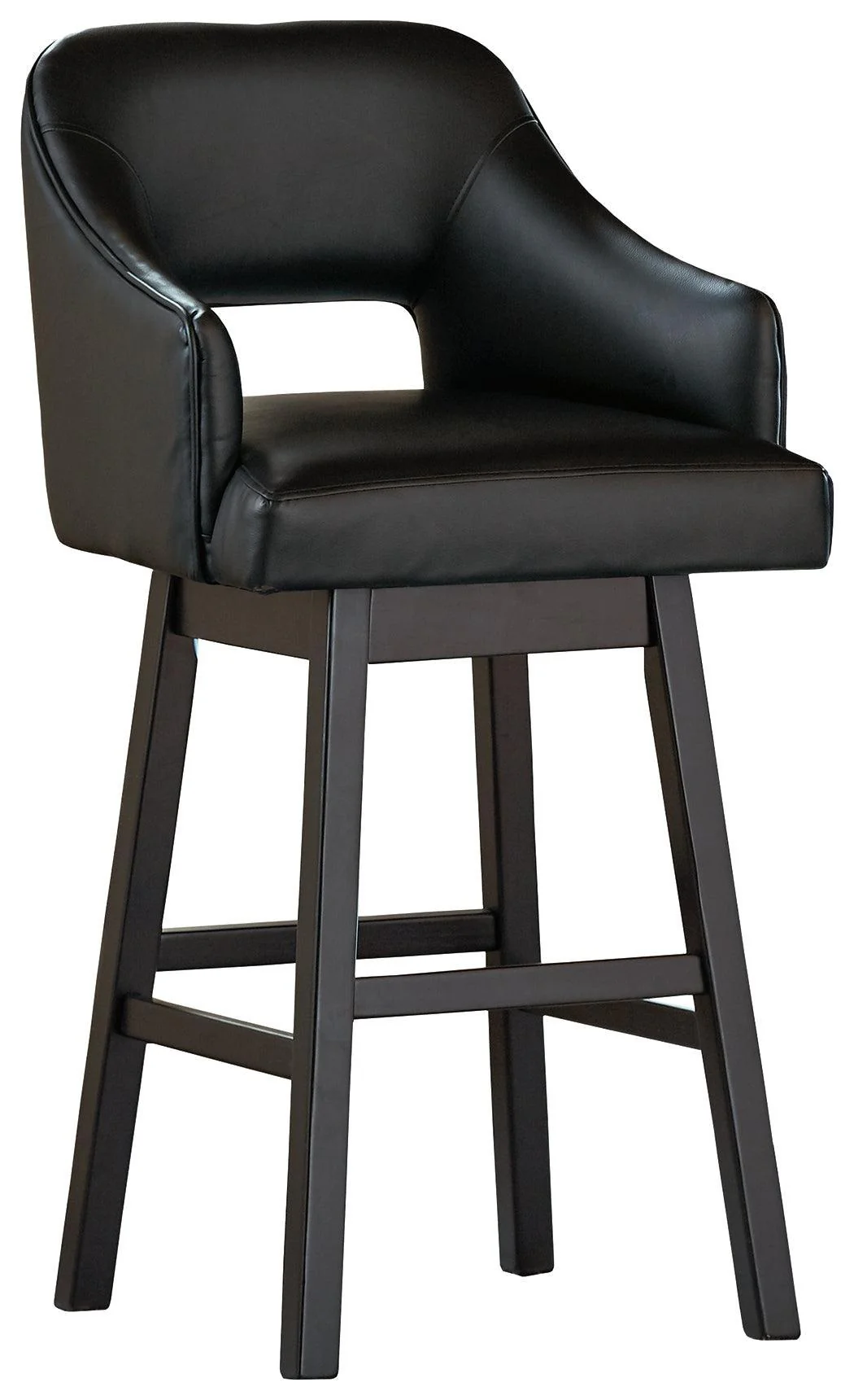 Tallenger Black Dark Brown Bar Height Stool - Image 2