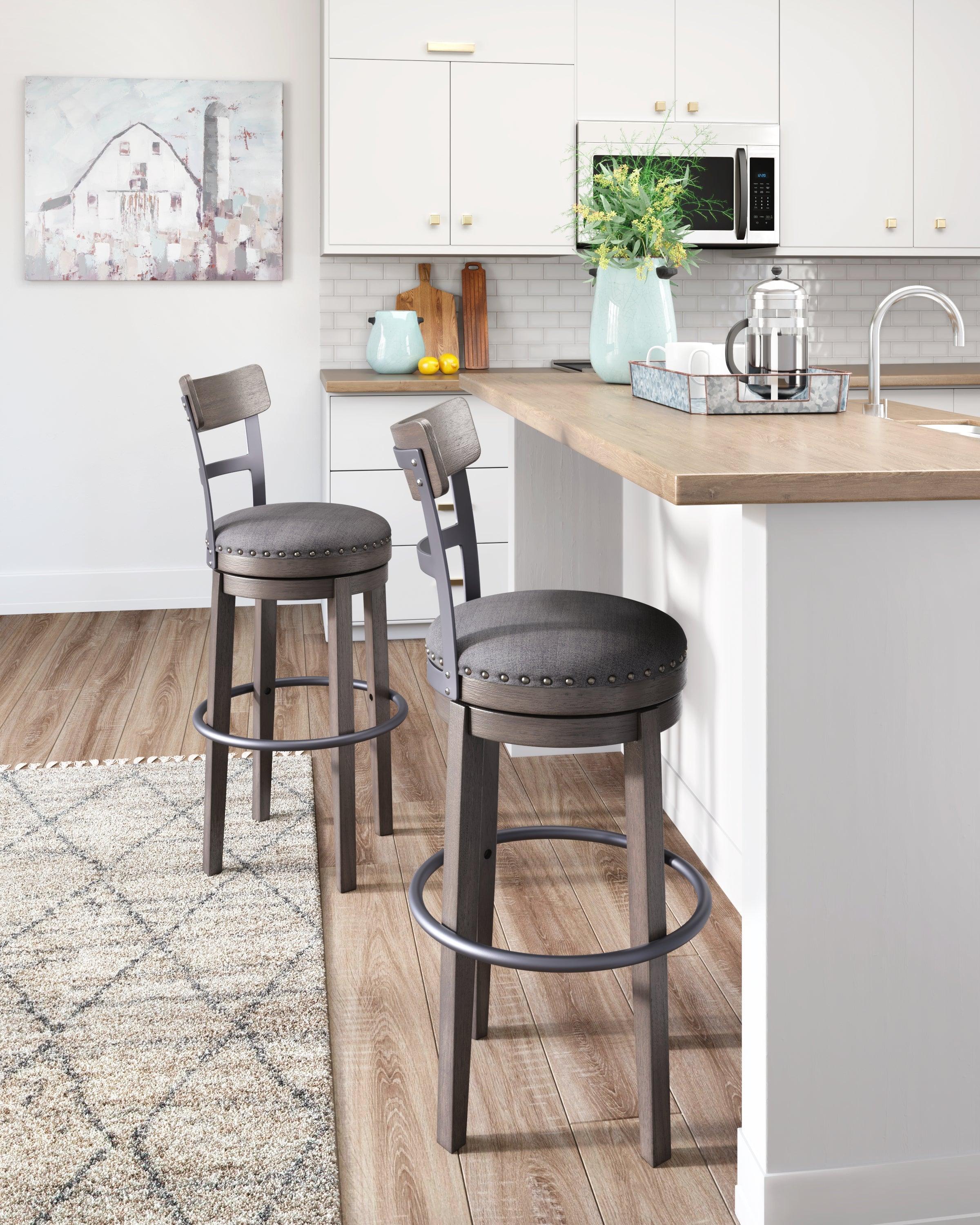 Caitbrook Gray Bar Height Stool - Image 3
