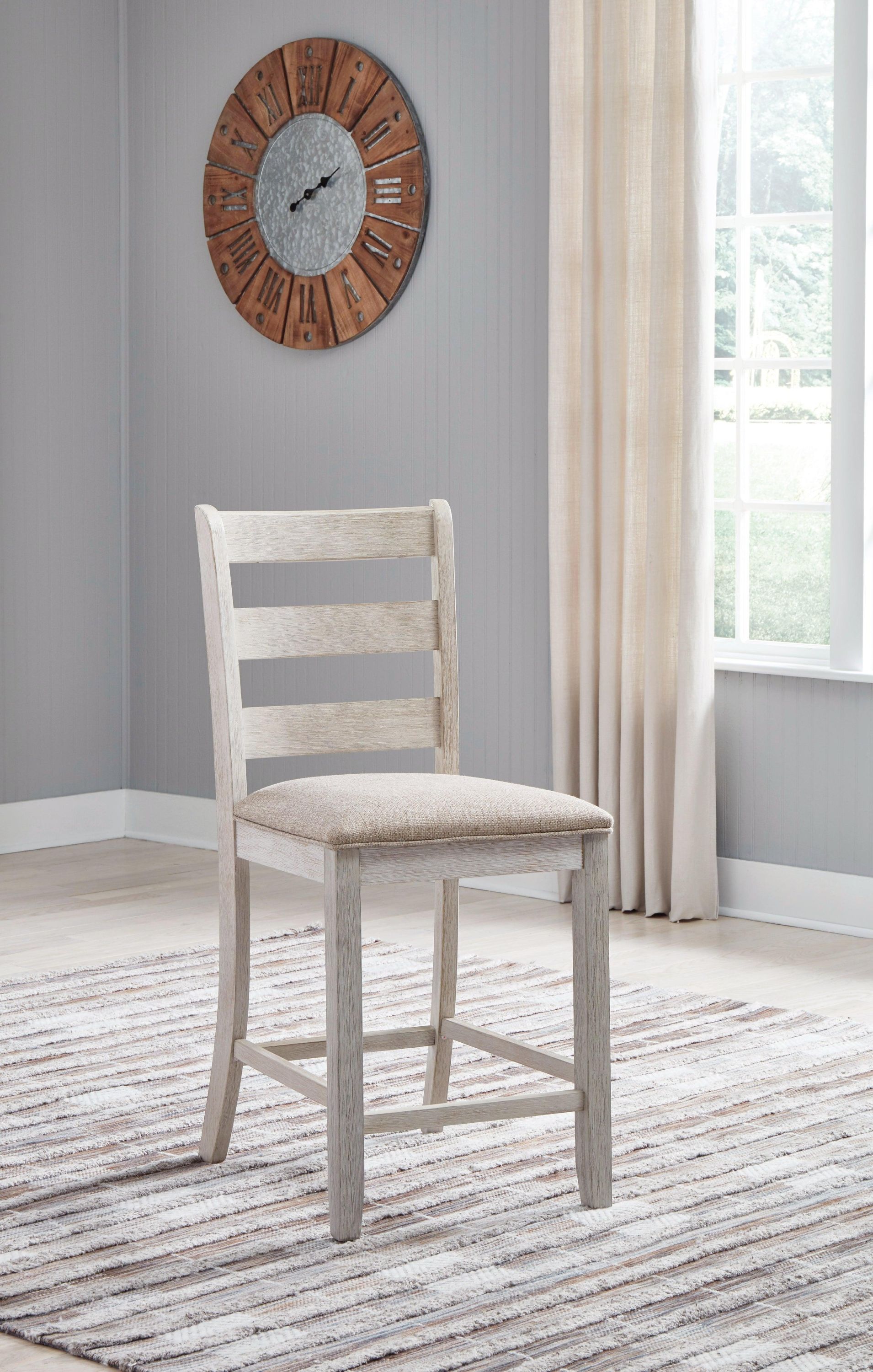Skempton White Light Brown Counter Height Bar Stool - Image 3
