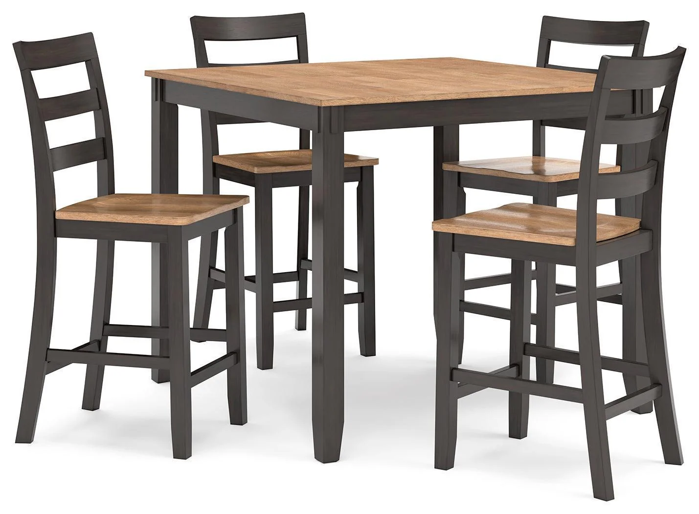 Gesthaven Natural Brown Counter Height Dining Table And 4 Barstools (Set of 5) - Image 2