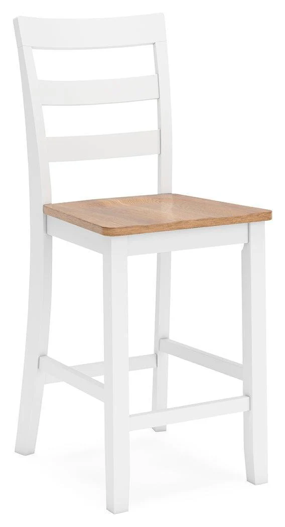 Gesthaven Natural/White Counter Height Dining Table and 4 Barstools - Image 3