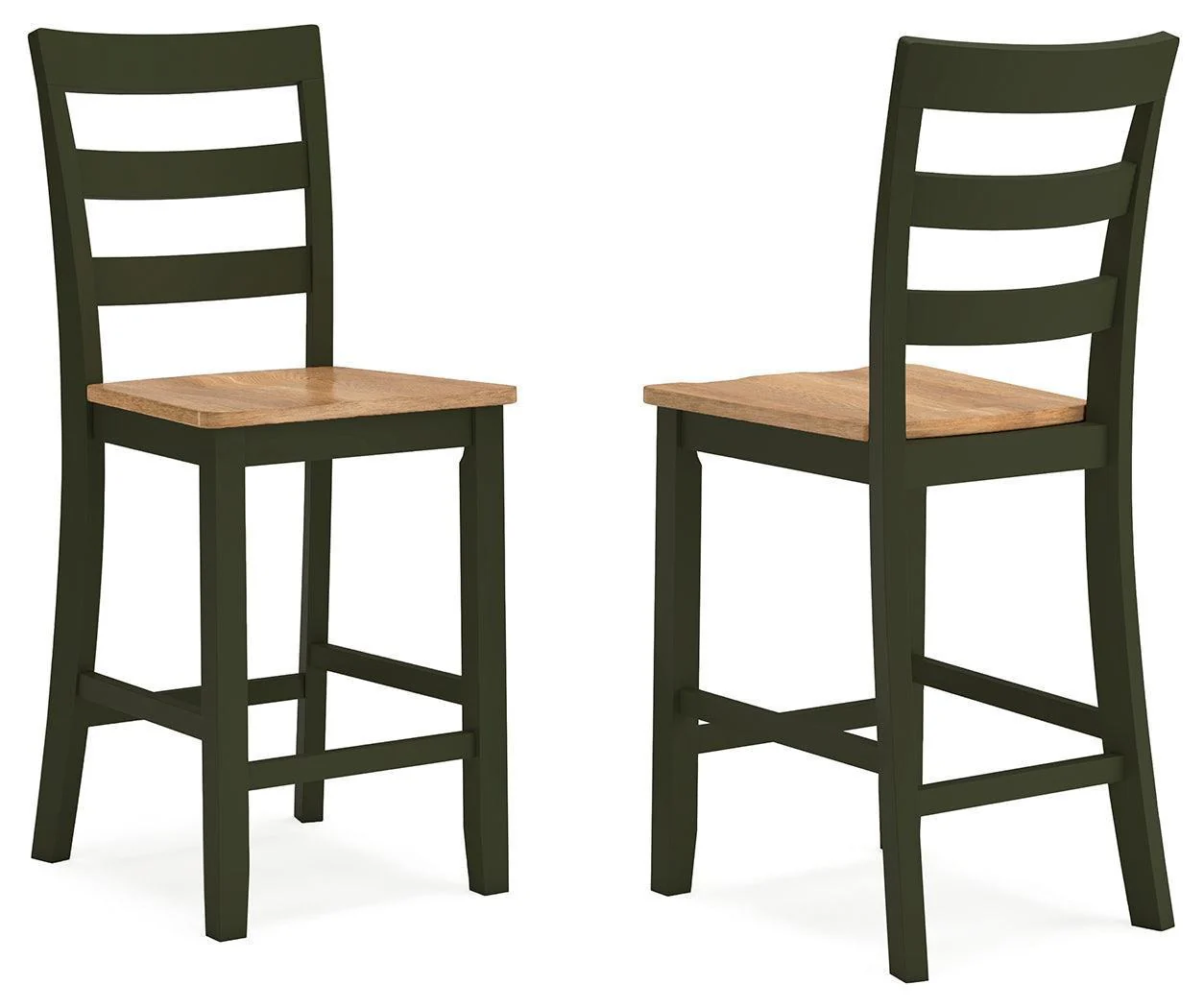 Gesthaven Natural/Green Counter Height Dining Table and 4 Barstools - Image 3