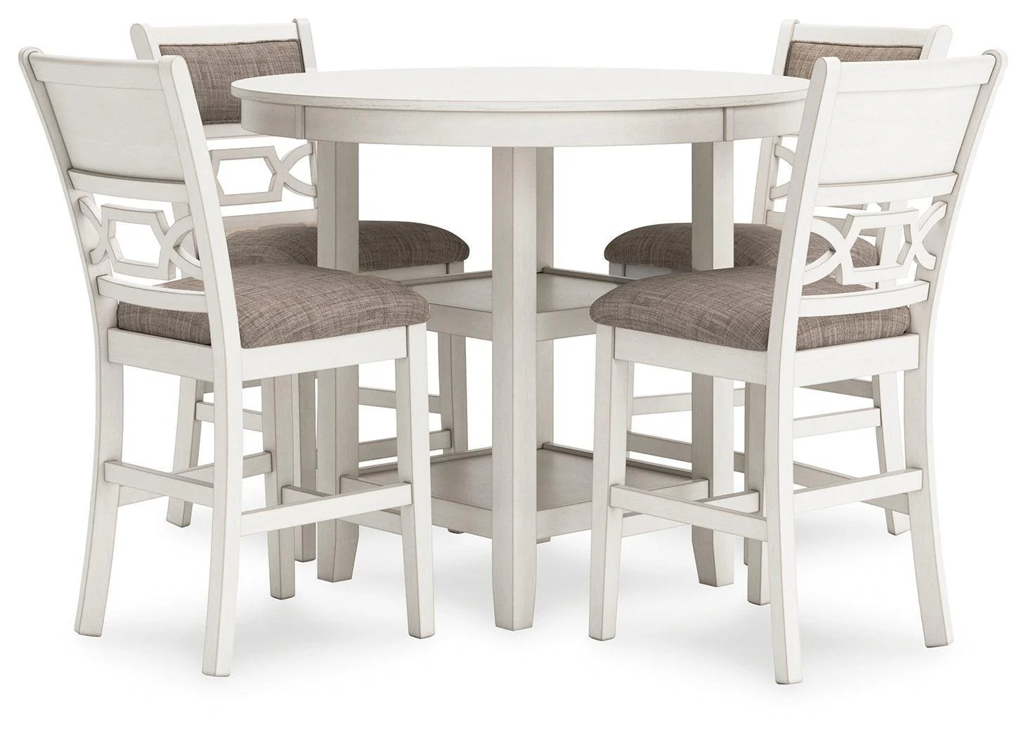 Erinberg Antique White Counter Height Dining Table and 4 Barstools (Set of 5) - Image 2