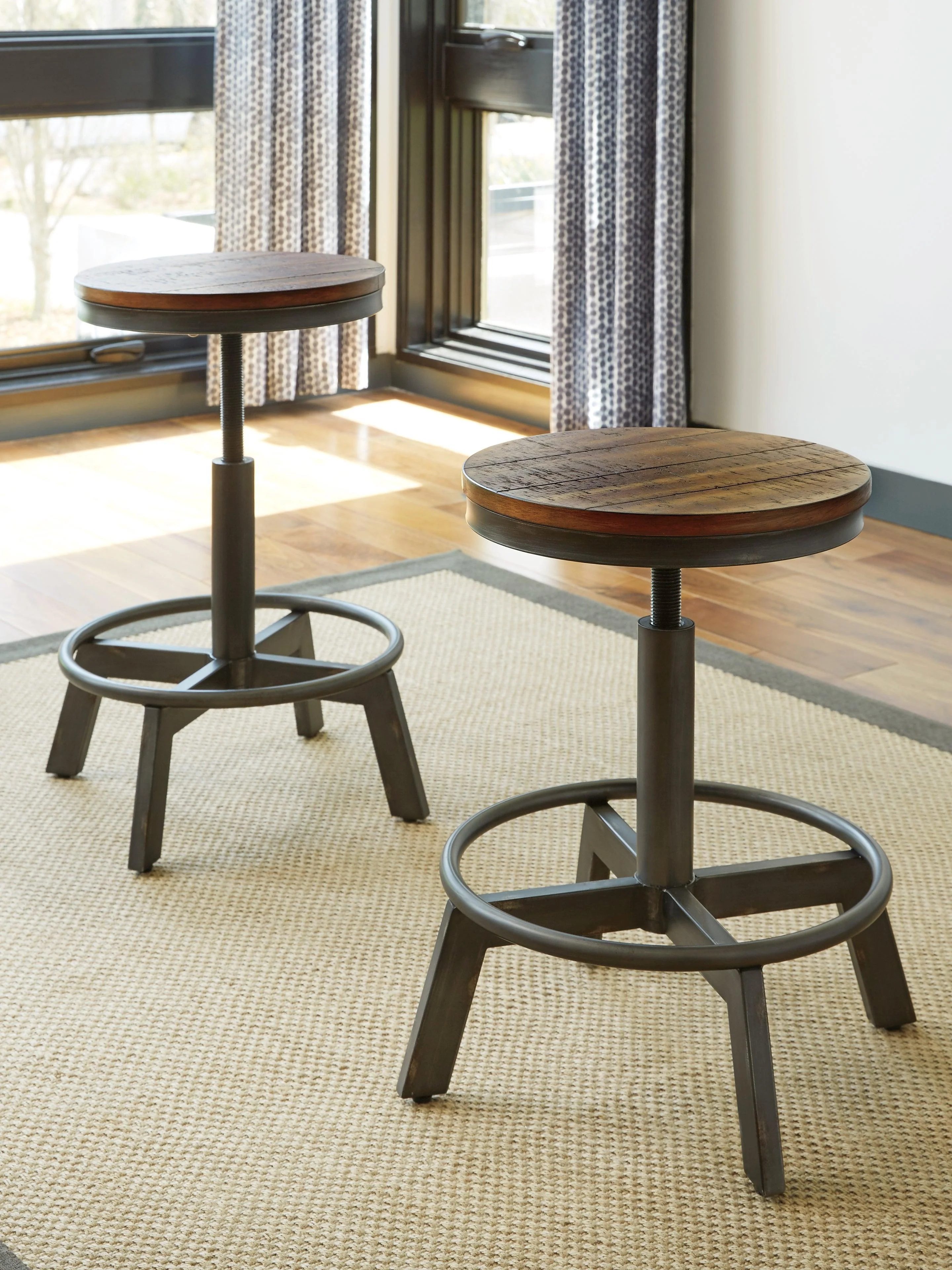 Torjin Brown Gray 2-Piece Bar Stool - Image 3