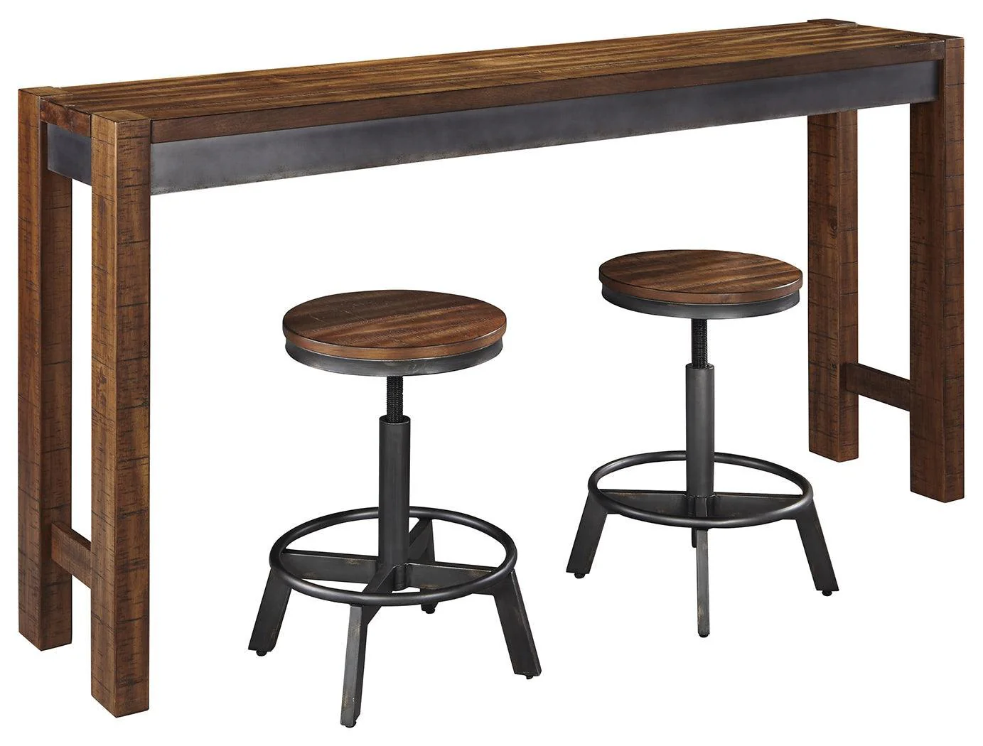 Torjin Brown Gray Counter Height Dining Table And 2 Barstools - Image 2