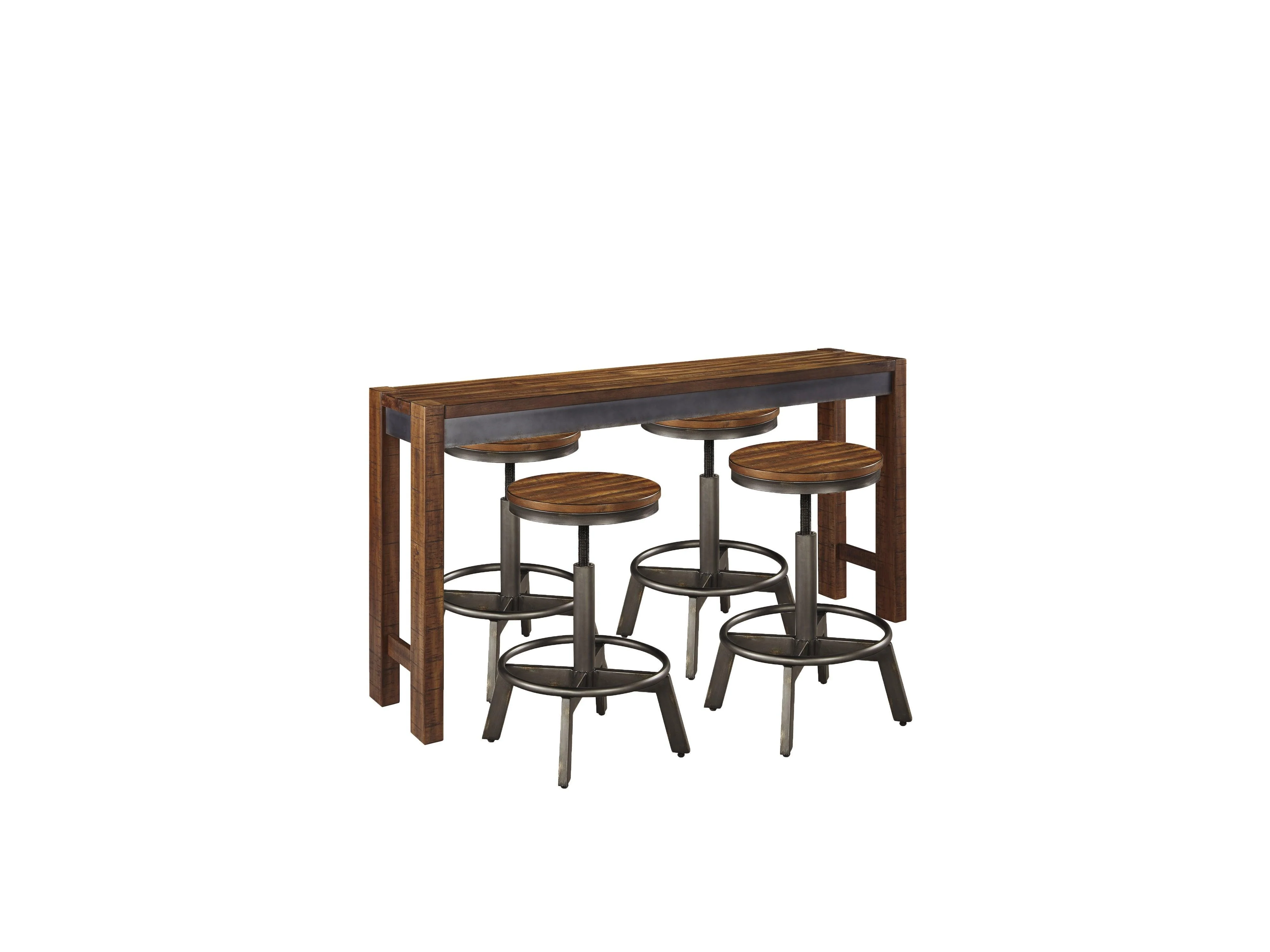 Torjin Brown Gray Counter Height Dining Table And 4 Barstools - Image 2