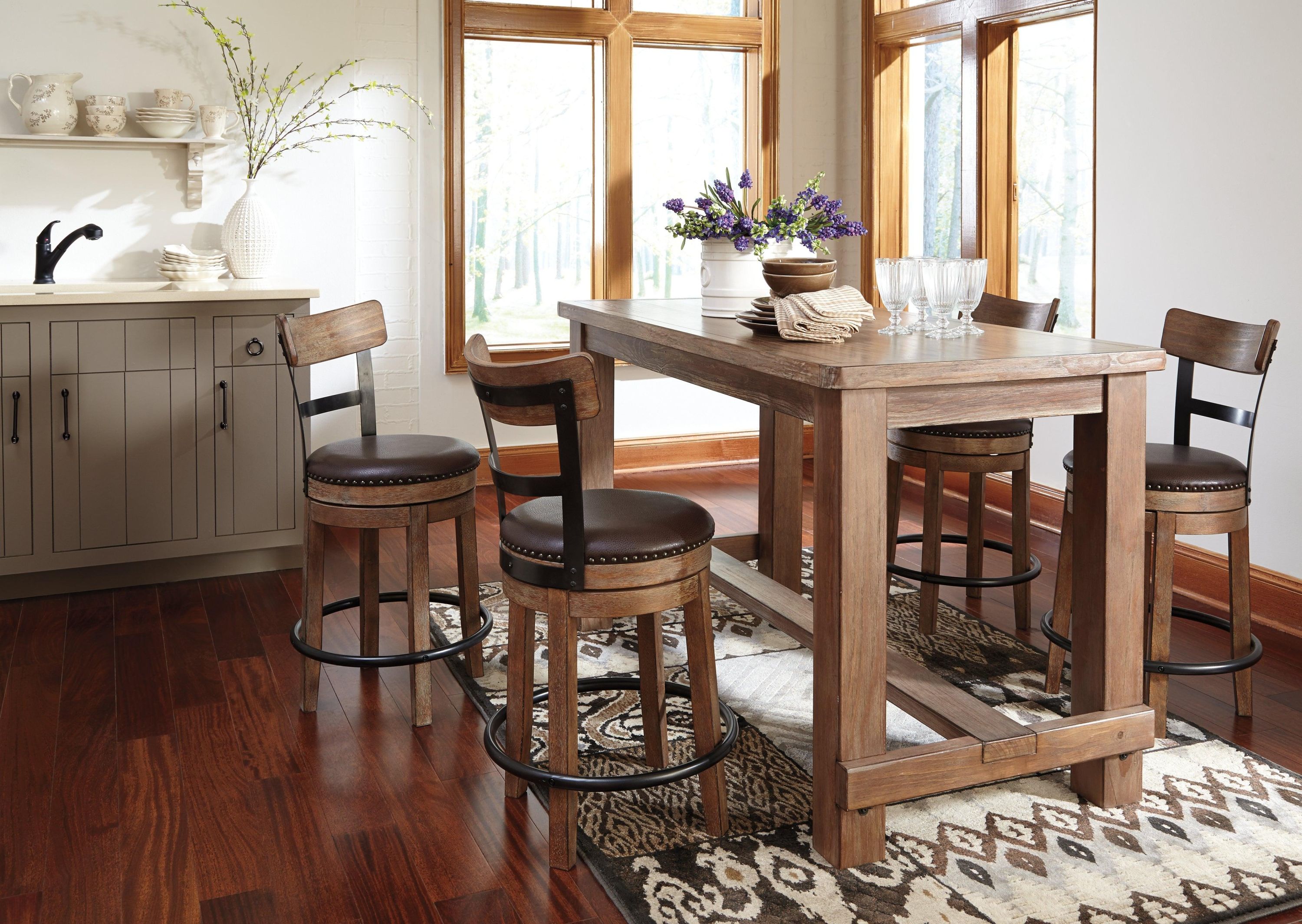 Pinnadel Light Brown Counter Height Bar Stool - Image 3