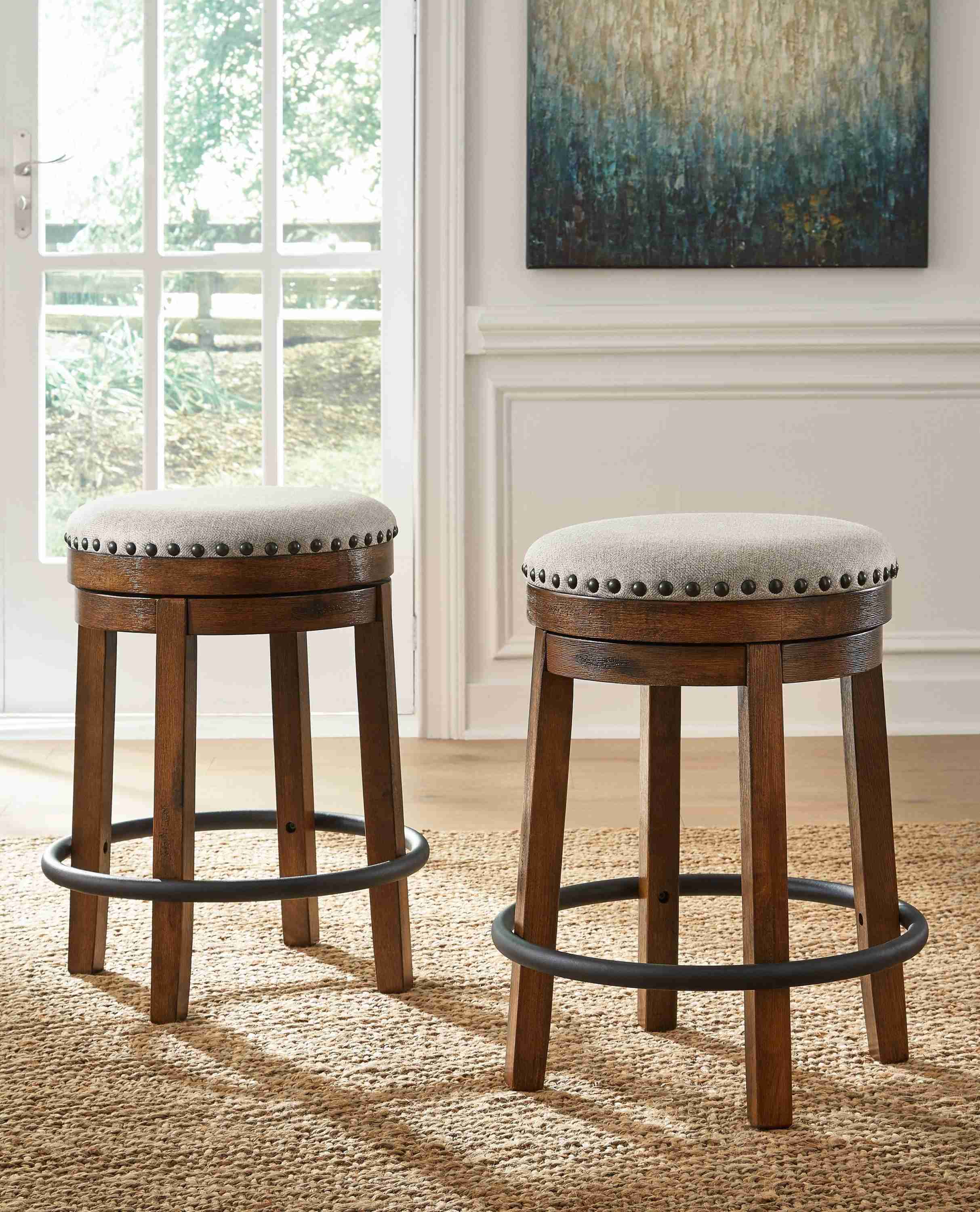 Valebeck Brown Black Counter Height Stool - Image 3