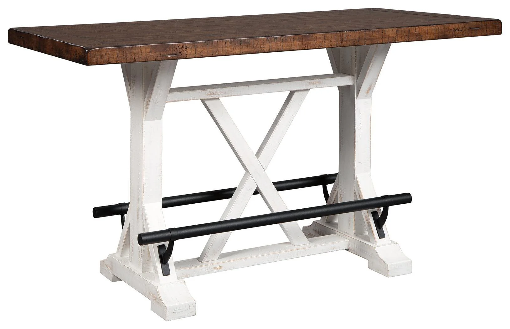 Valebeck White Brown Counter Height Dining Table And 4 Barstools - Image 3