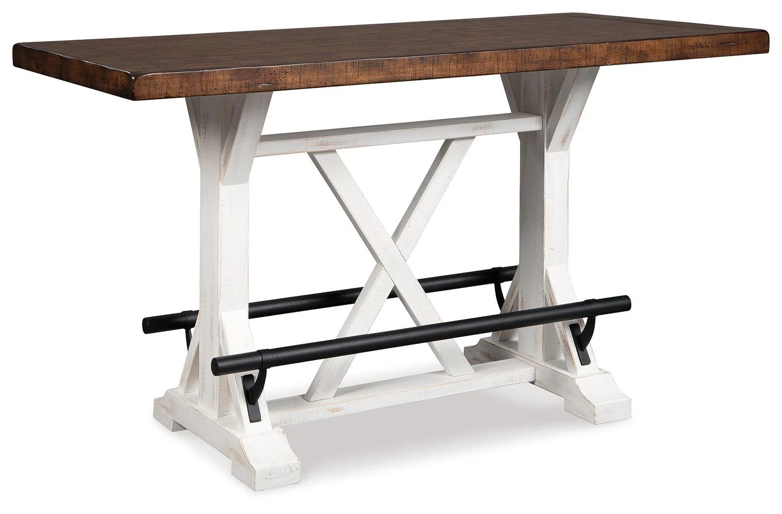 Valebeck White Brown Counter Height Dining Table And 2 Barstools - Image 2