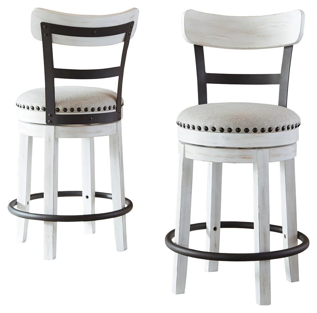 Valebeck White Counter Height Bar Stool - Image 2