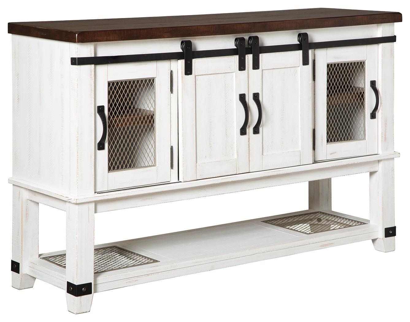 Valebeck White Brown Dining Server - Image 2